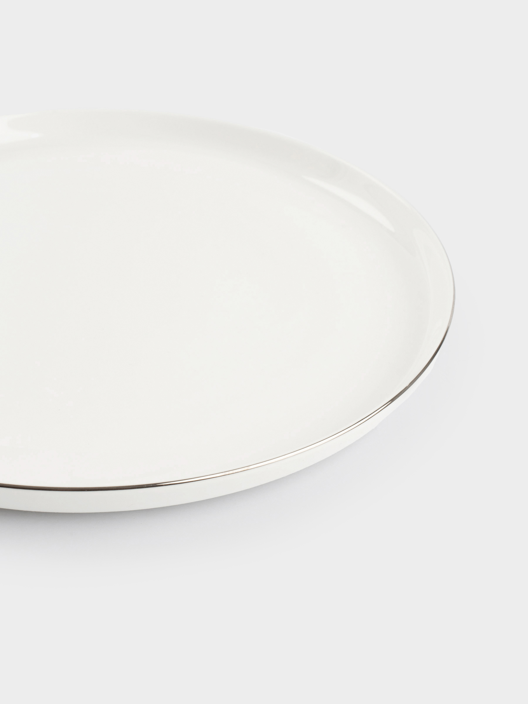 Dining plate, 26 cm, porcelain F, white, Ideal silver, image-4