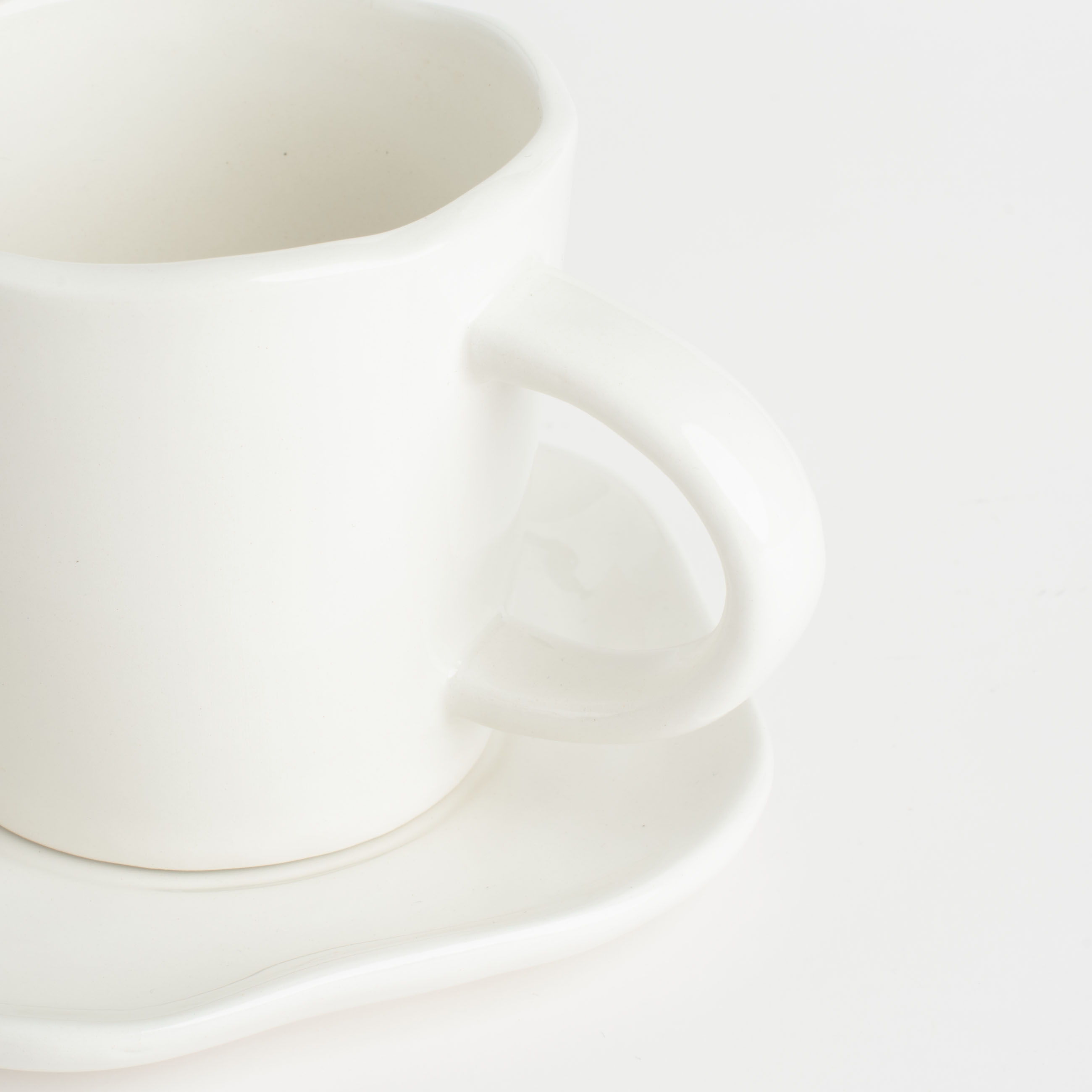 Tea pair, 1 person, 2 items, 250 ml, ceramic, white, Heart, Amour, image-1