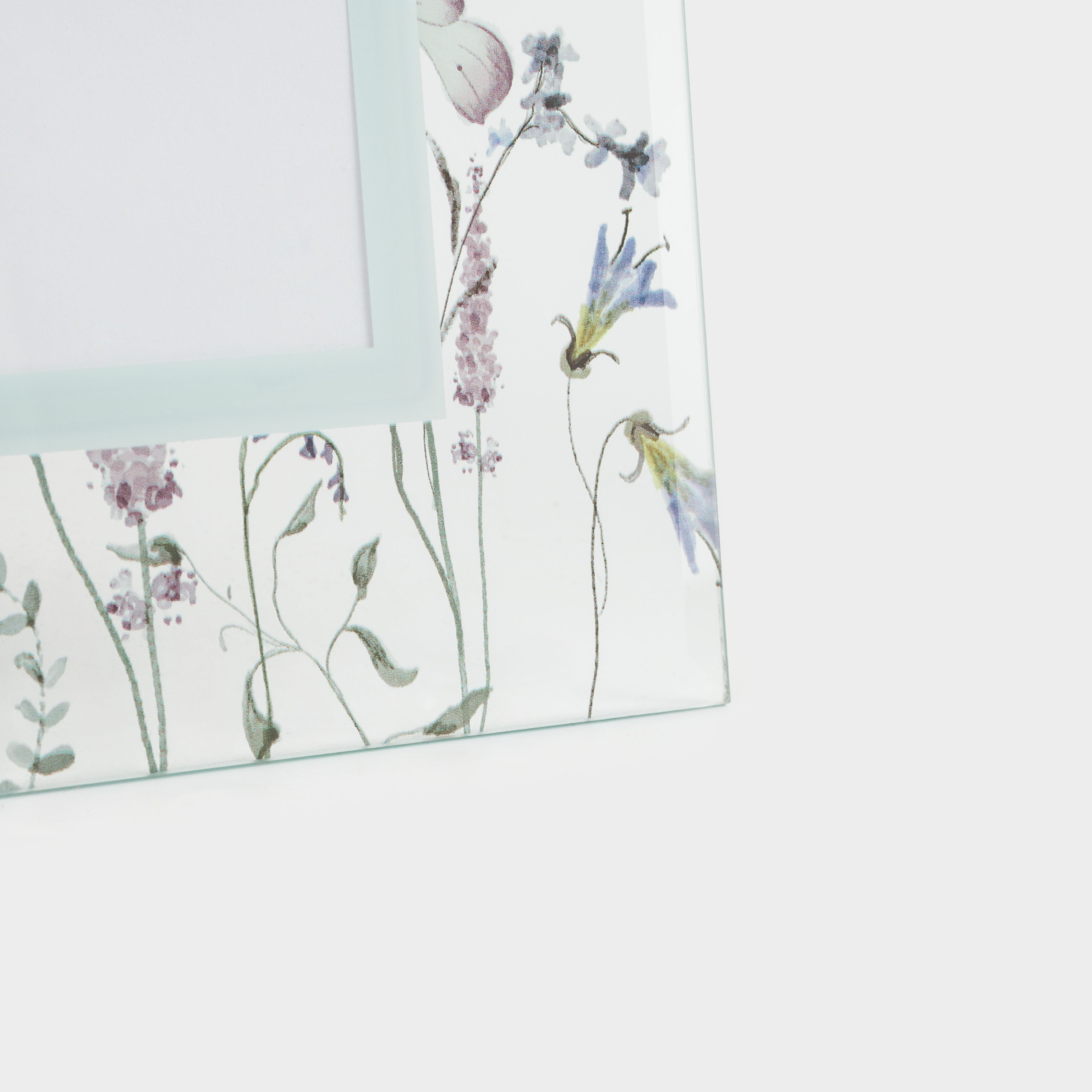 Photo frame, 18x23 cm, Glass, Flowers, Sheer