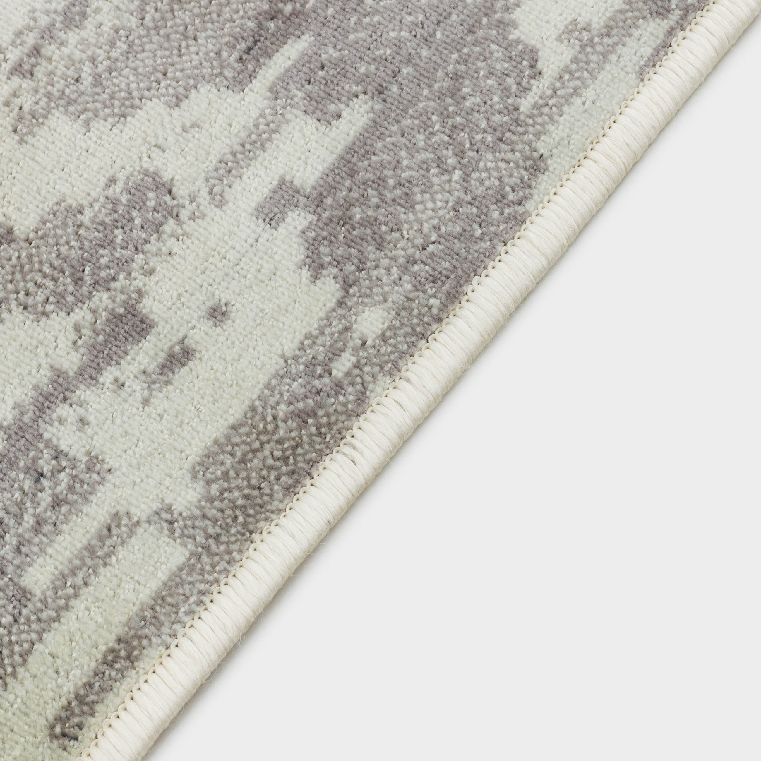 Carpet, 150x210 cm, polyester/cotton, beige-gray, Patterns, Abstract
