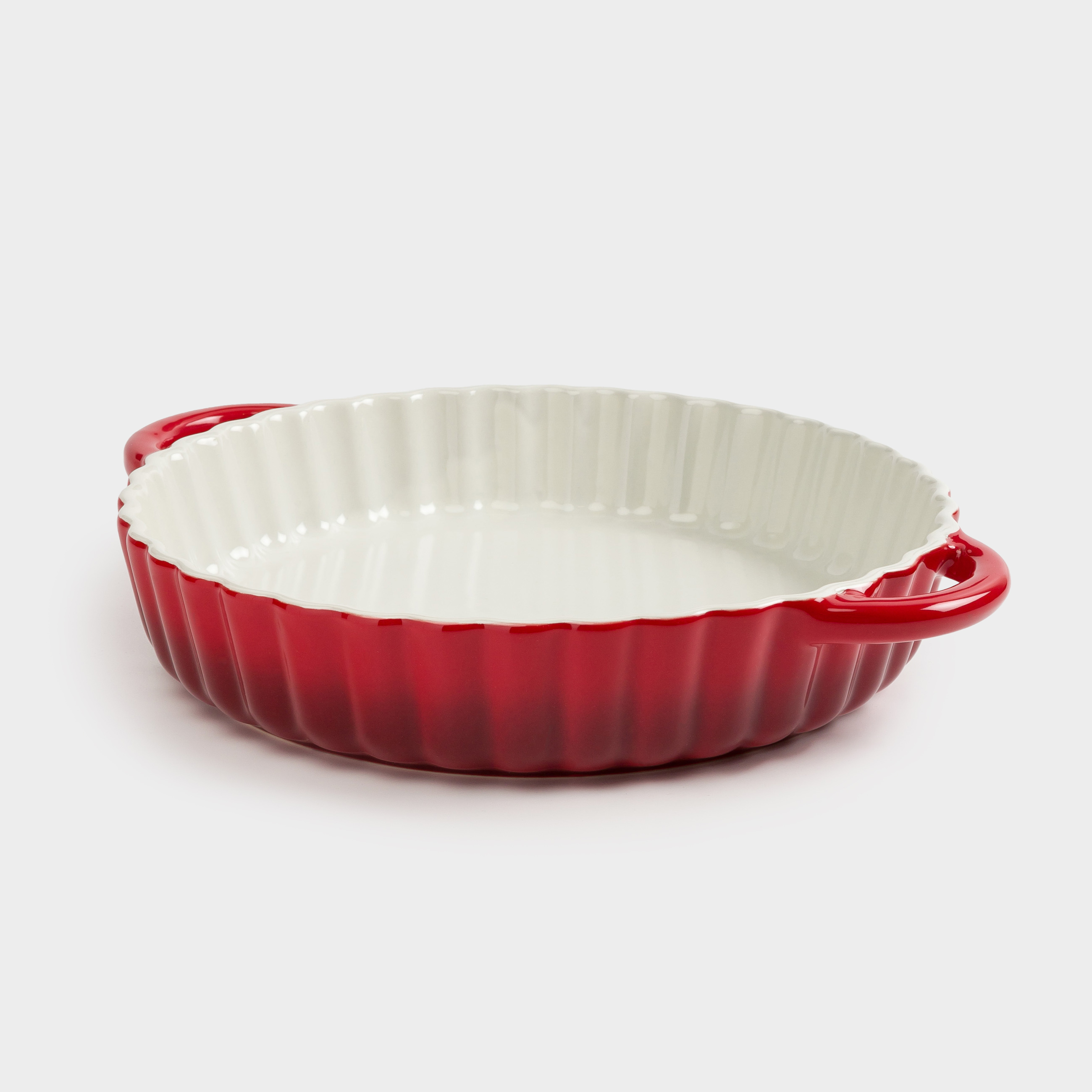 Baking dish, 25 cm, ceramic, round, burgundy, Gradient, Cakes gradient