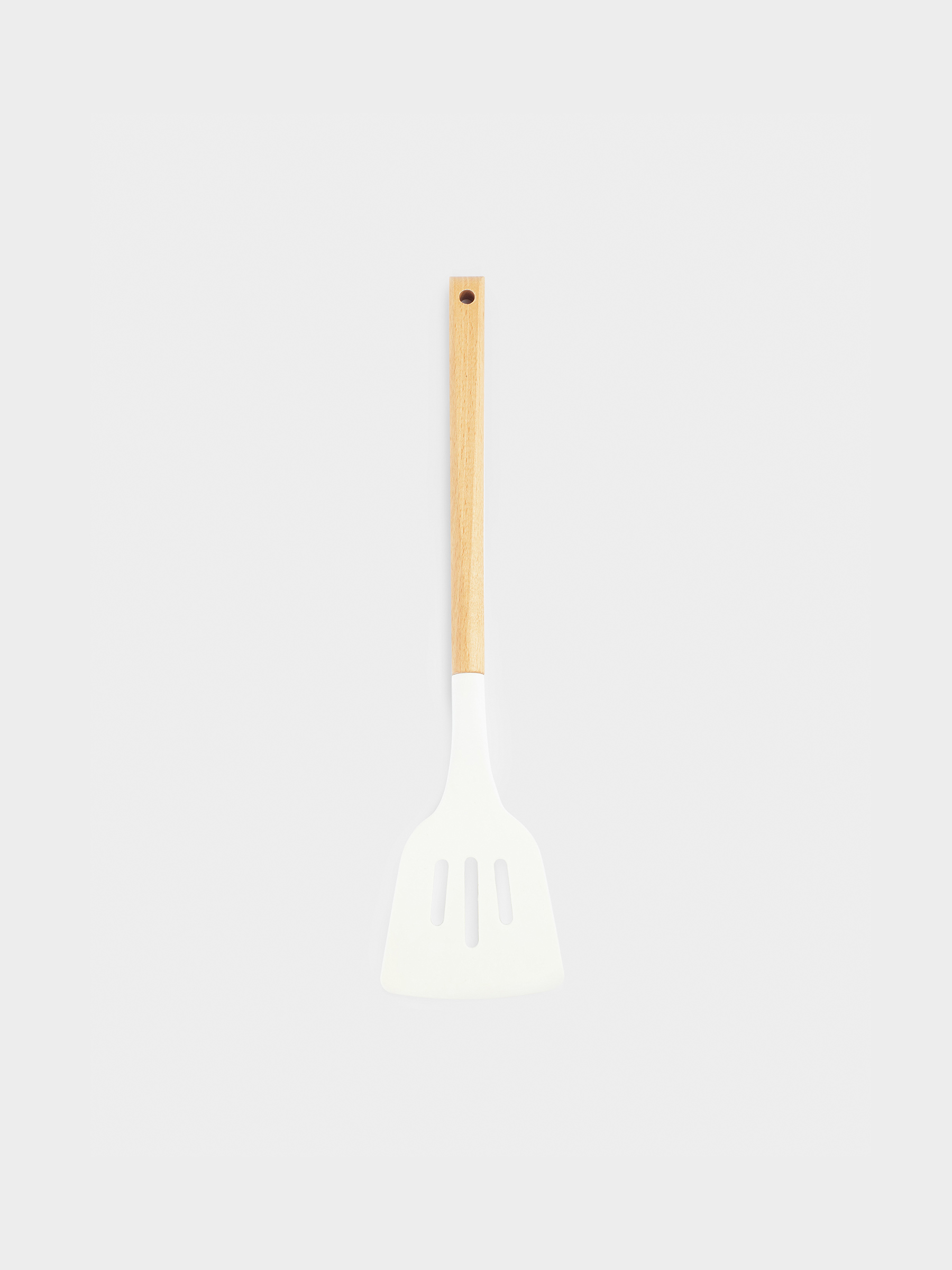 Spatula, 32 cm, with slits, silicone / wood, beige, Provence, image-1