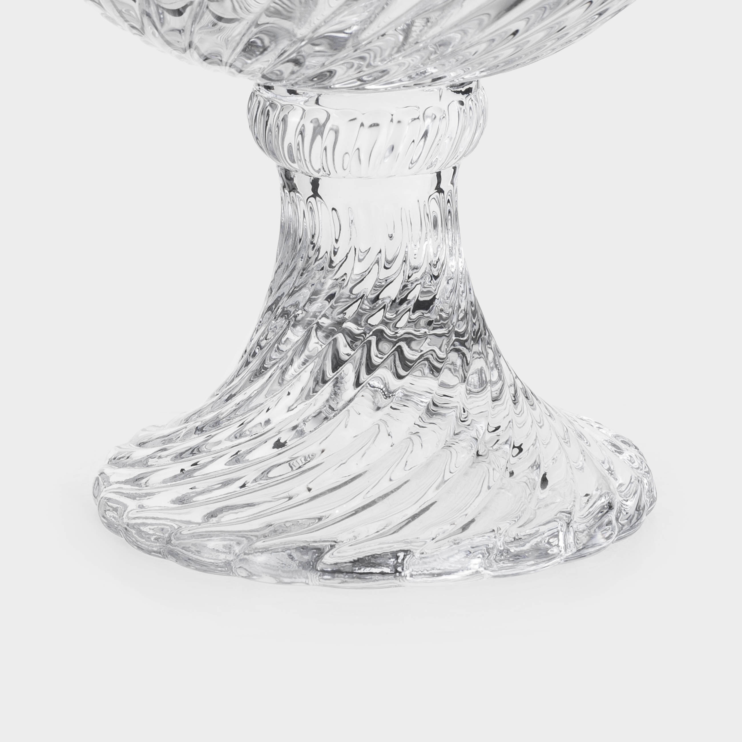 Candy bowl, 15x11 cm, on a leg, glass R, Lombardy R, image-1