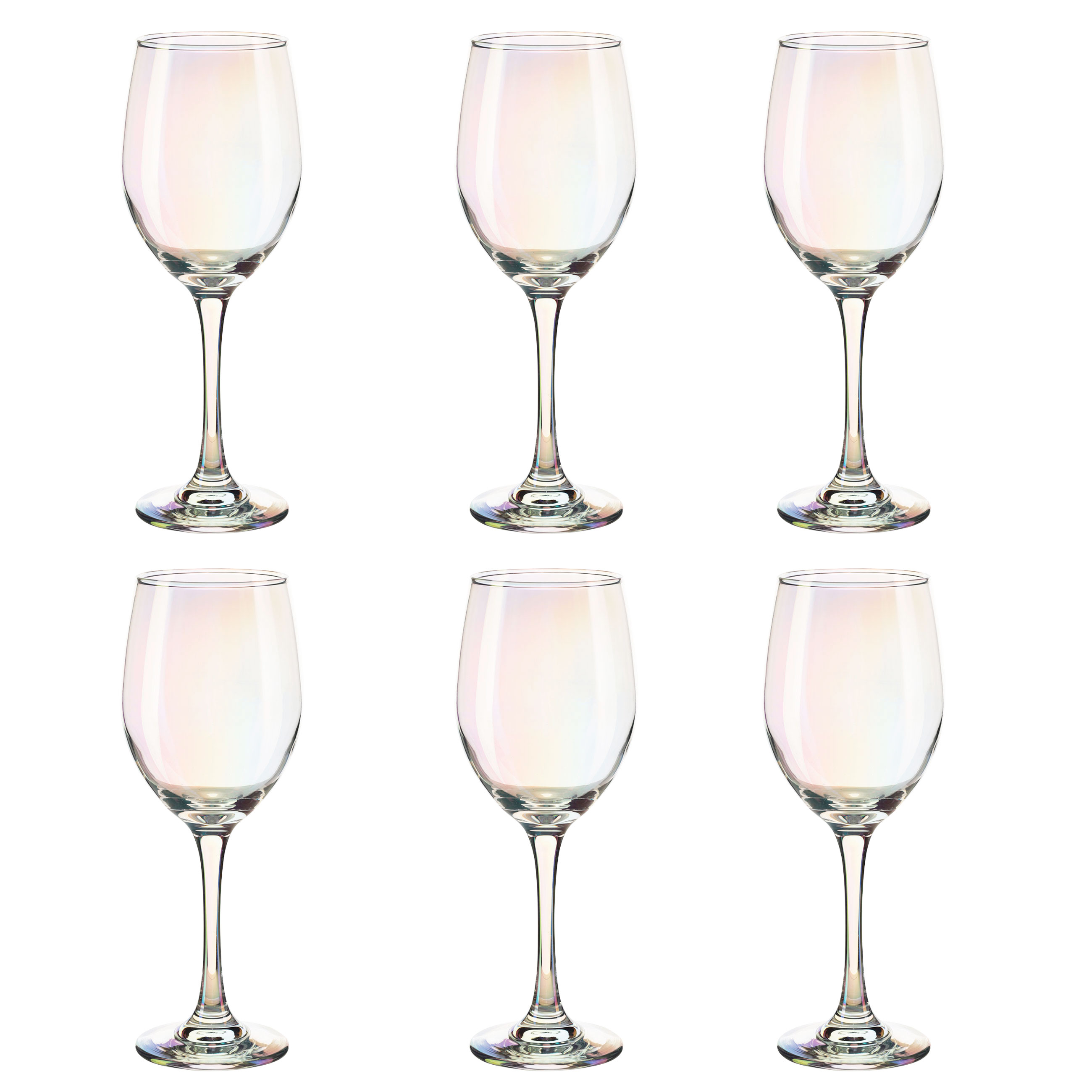 Red wine glass, 420 ml, 6 pcs, glass, mother of pearl, Floyd polar, image-0