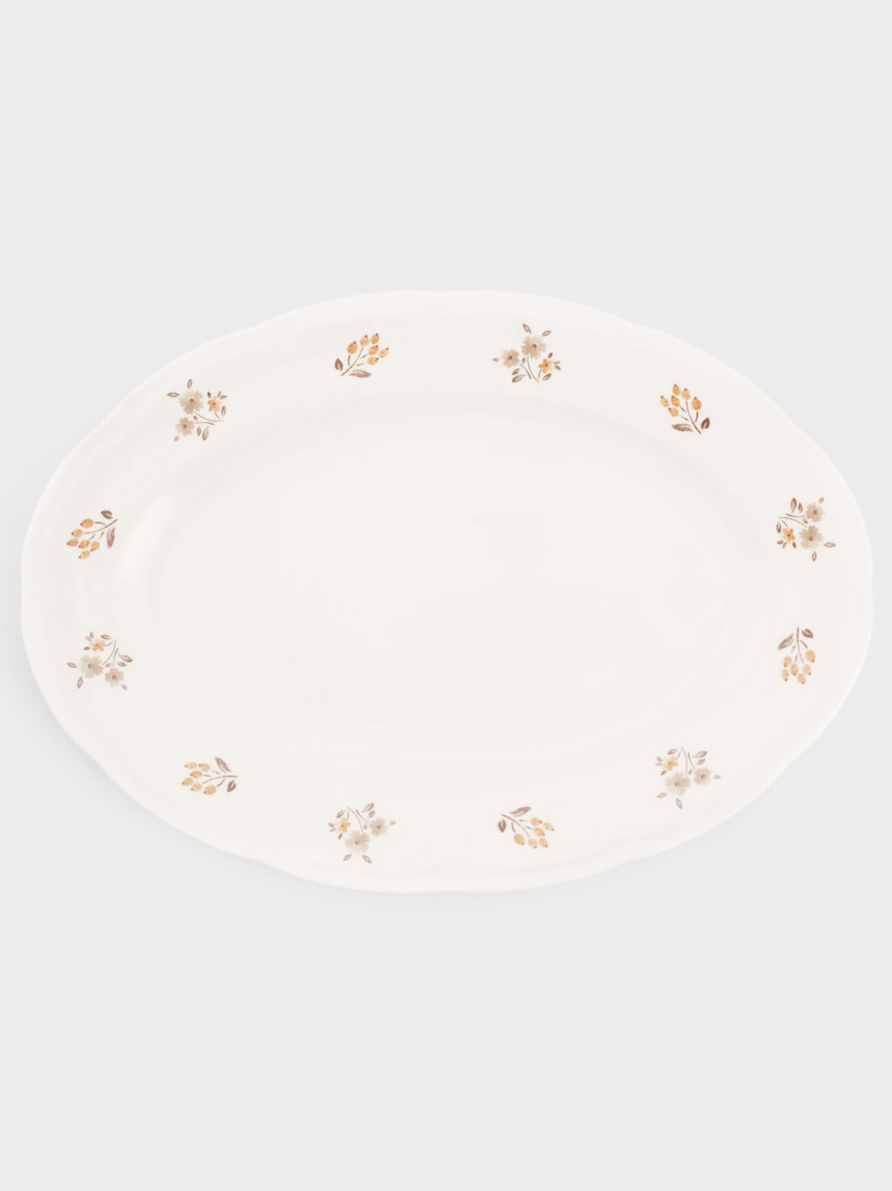 Dish, 30x21 cm, porcelain N, white, oval, Vintage flowers, La flore, image-2