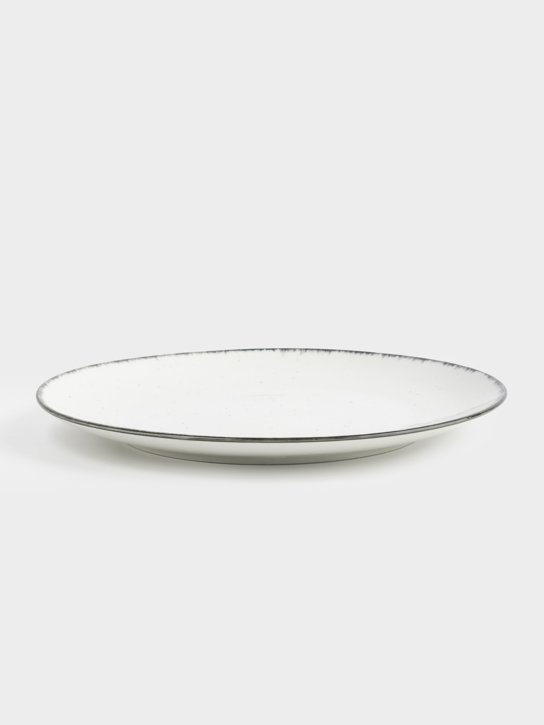 Dining set, 6 pers., 18 pr., ceramic, white-grey, speckled, Roxas, image-4