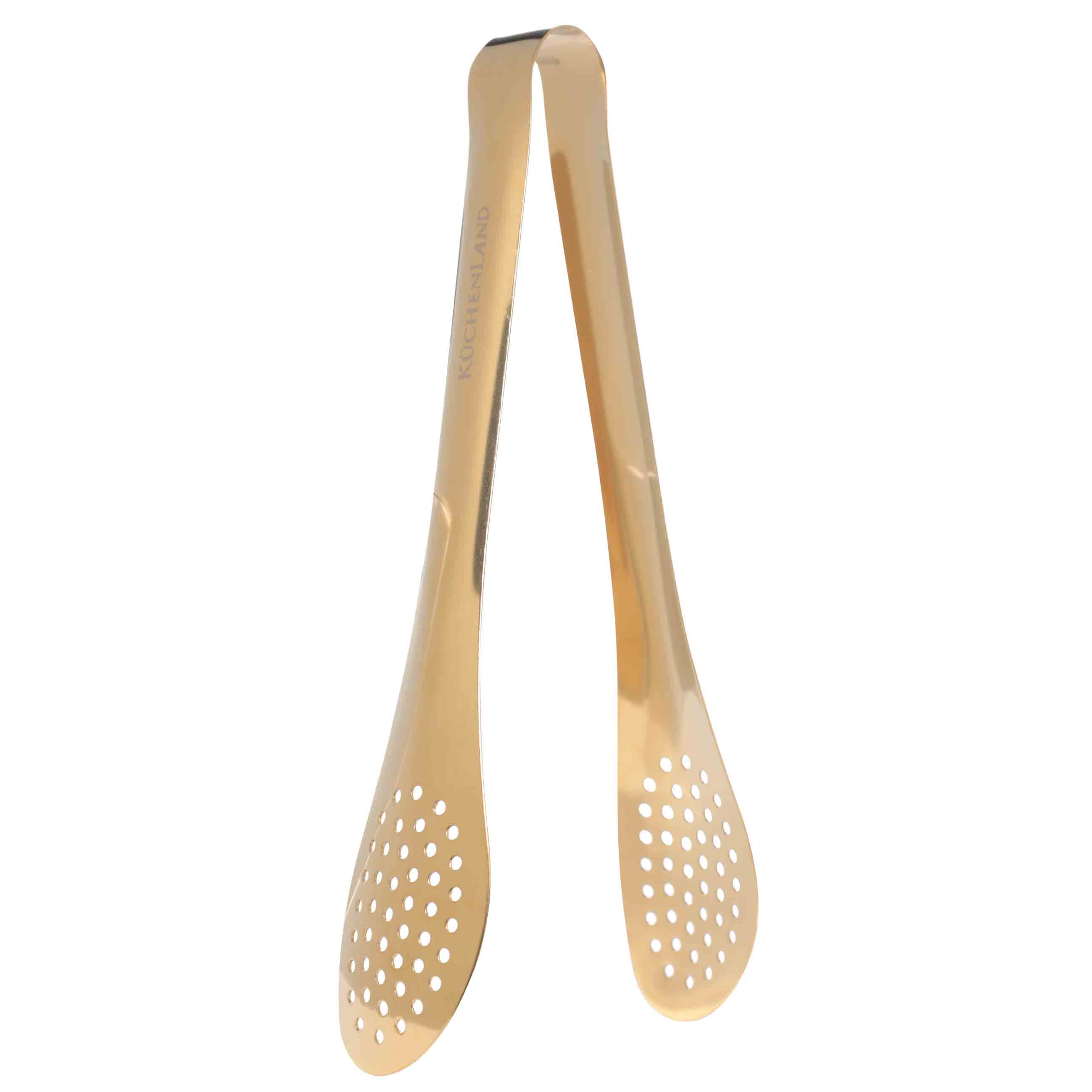 Kitchen tongs, 24 cm, steel, golden, Classic gold, image-2