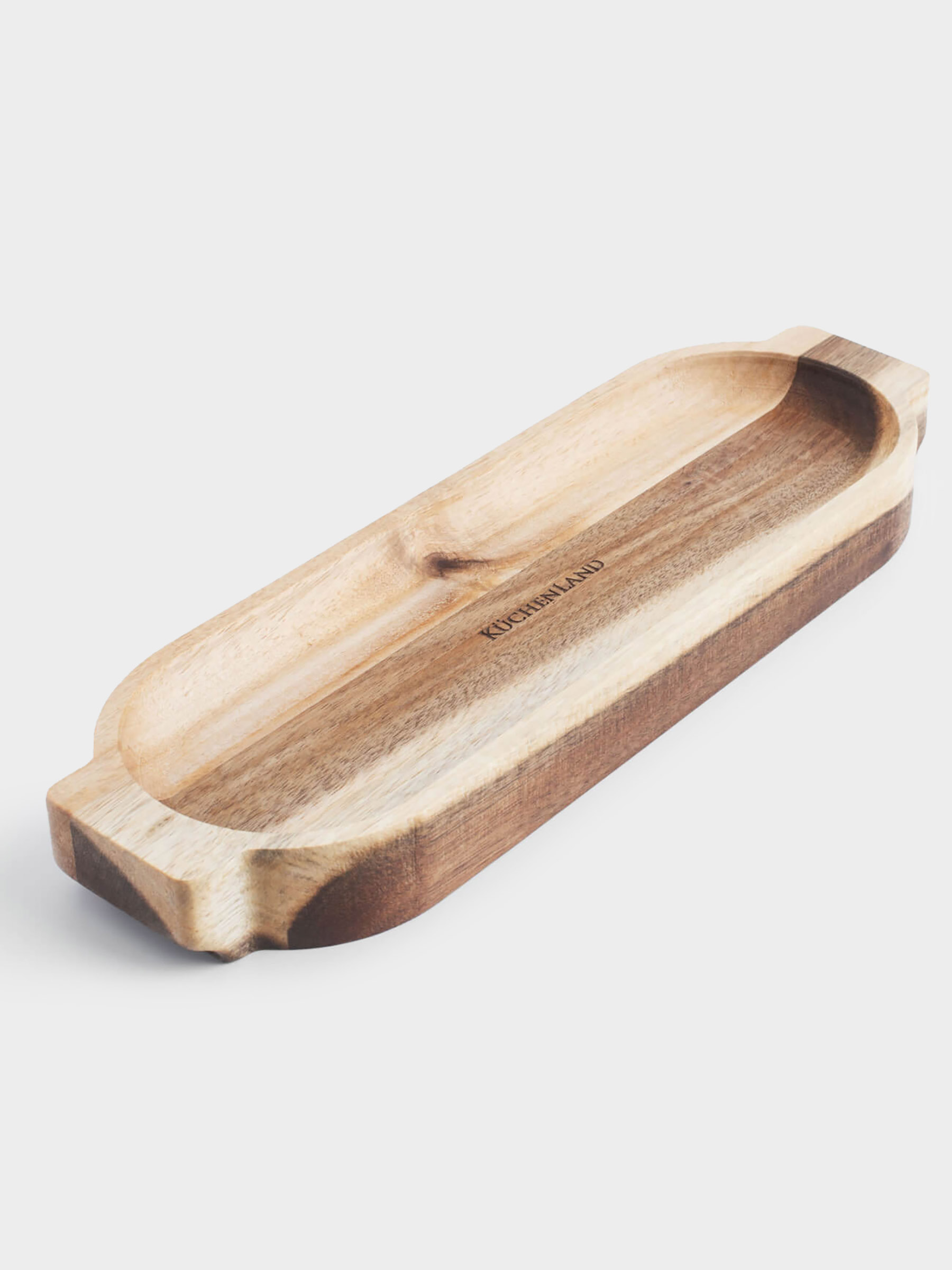 Serving dish, 35x11 cm, with handles, wood, Noble tree , image-1
