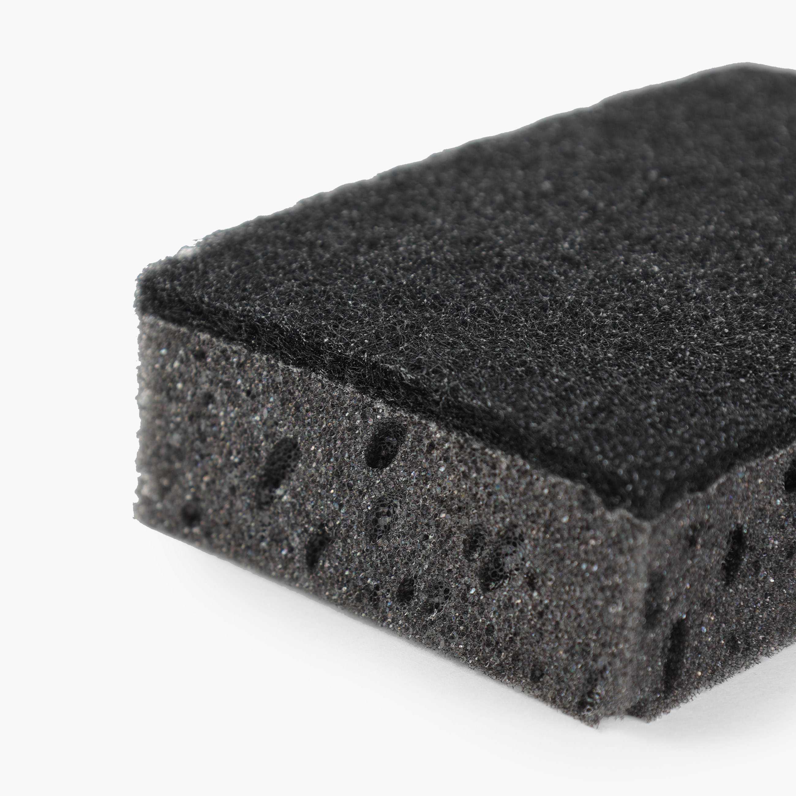 Dishwashing sponge, 10x7 cm, 5 pcs, foam/abrasive, rectangular, black, Black clean