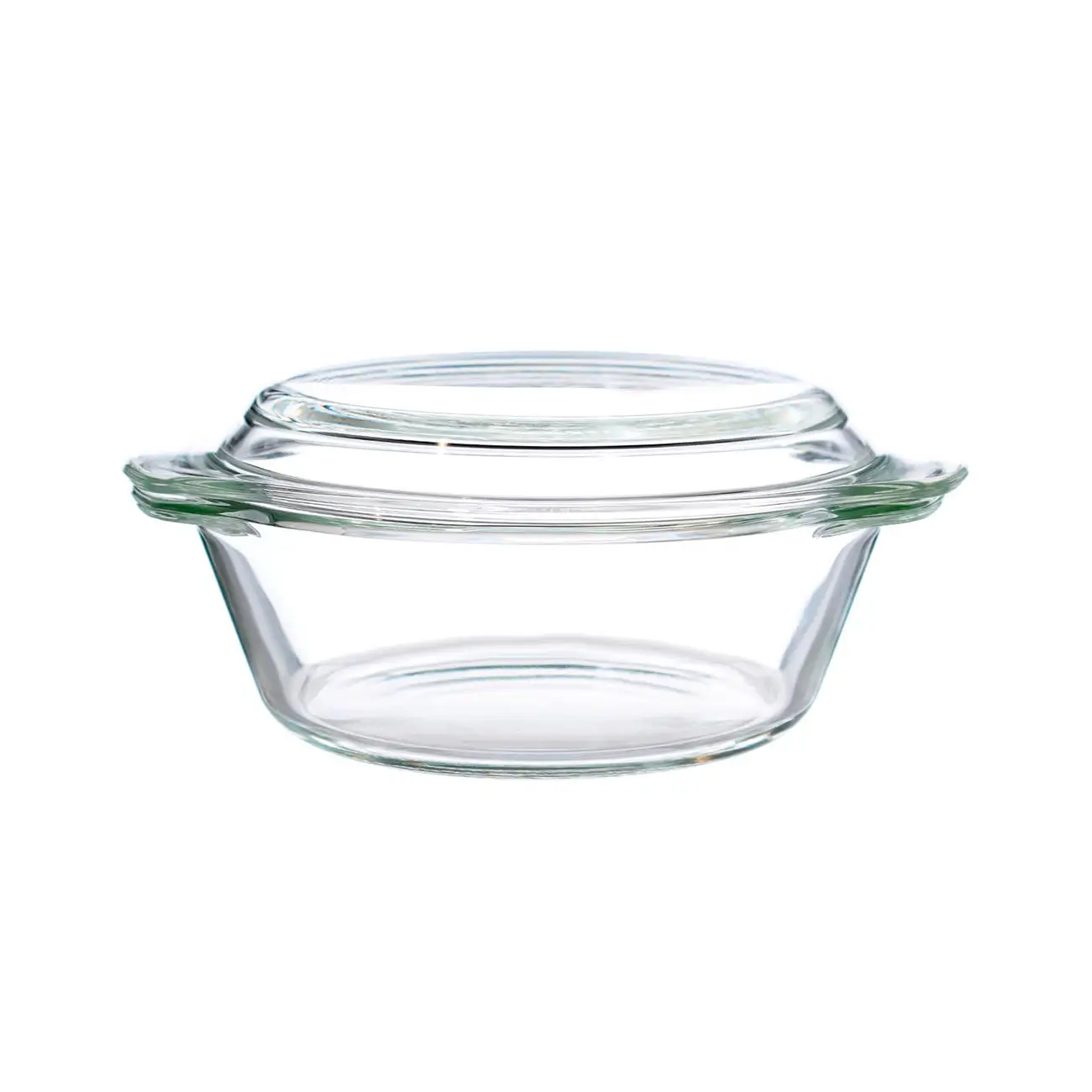 Baking dish, 17 cm, 1 L, with lid, glass T, round, Cook, image-0