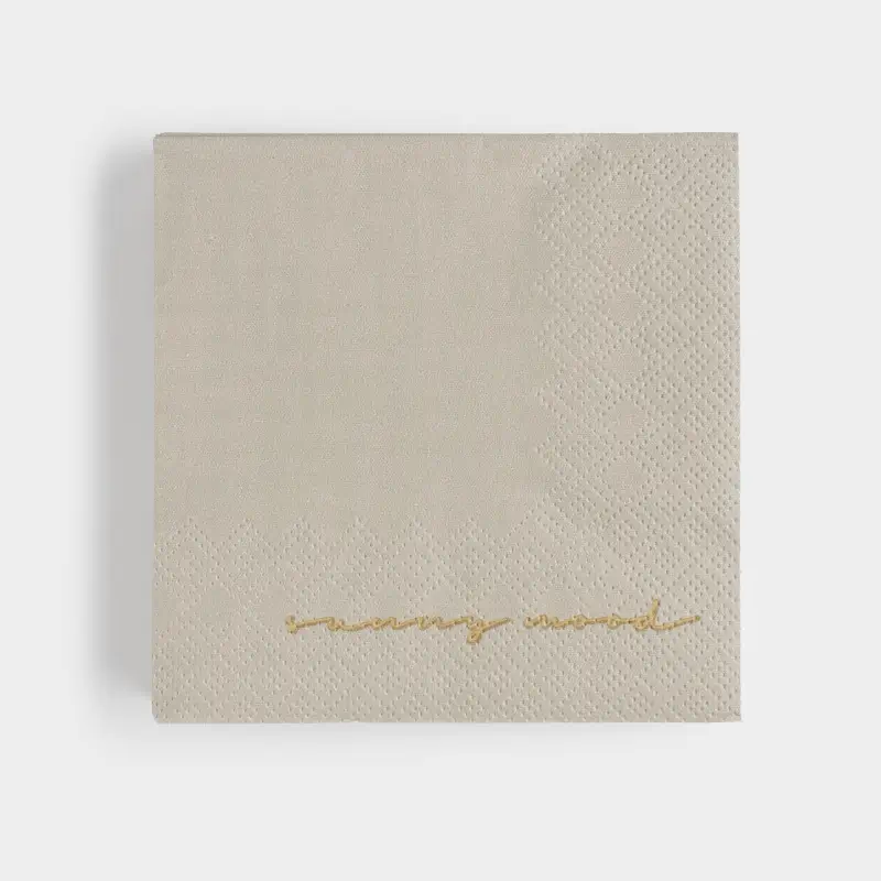 Paper napkins, 21x21 cm, 20 pcs, square, beige, Sunny mood, Scroll ,image-0