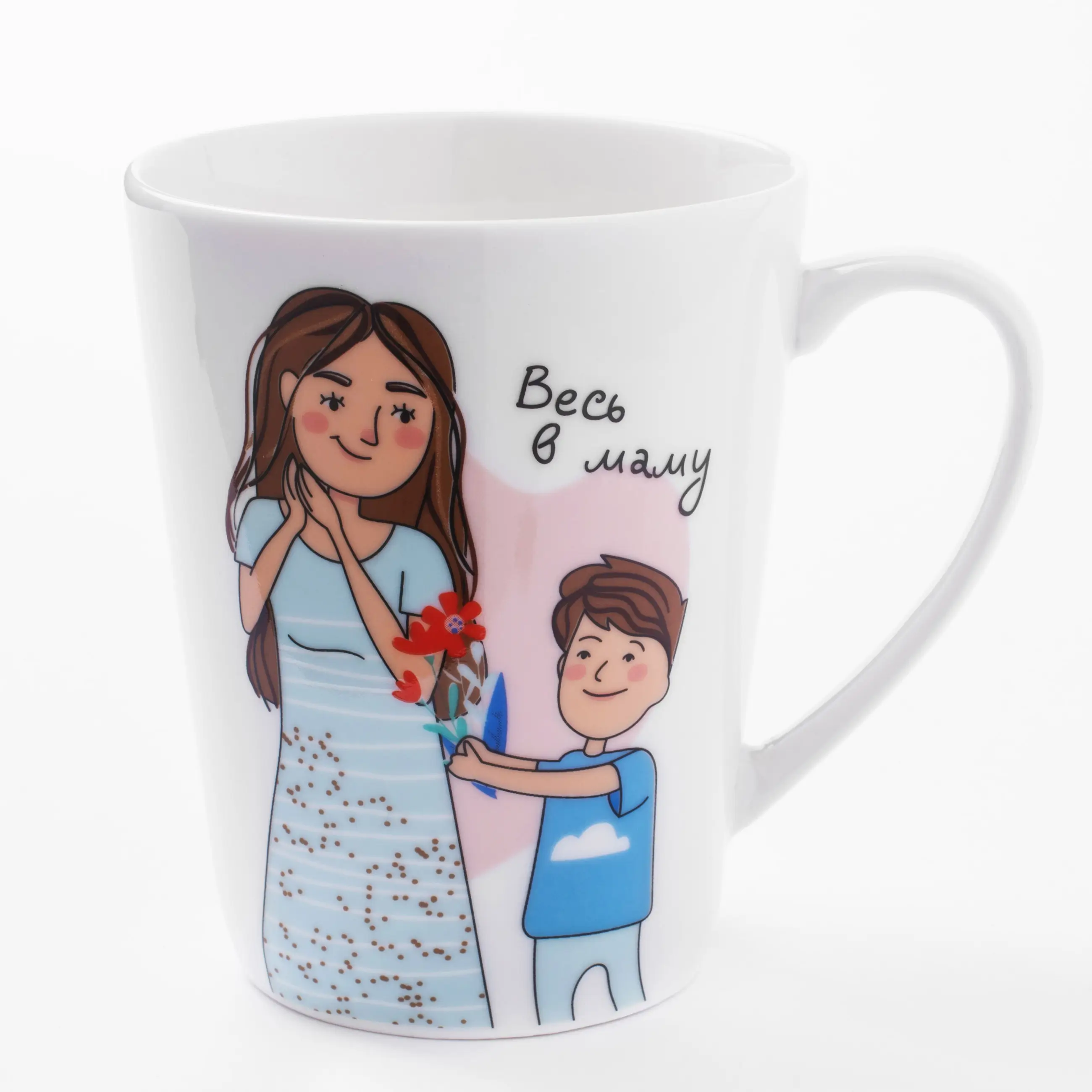 Mug, 420 ml, Porcelain N, white, Mother and son, Family, image-0