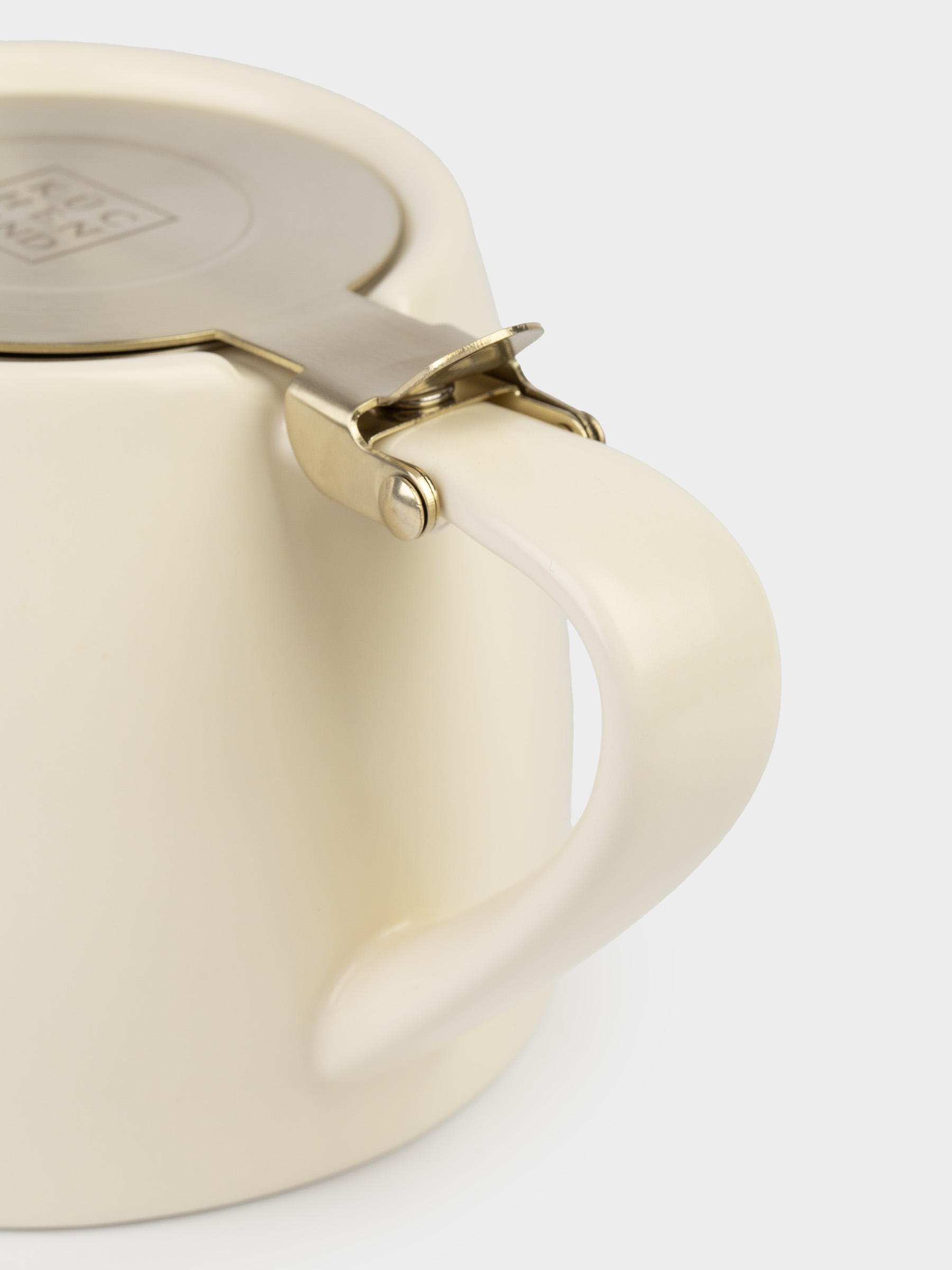 Teapot, 500 ml, ceramic / steel, milky-golden, Kettle ceramo, image-4