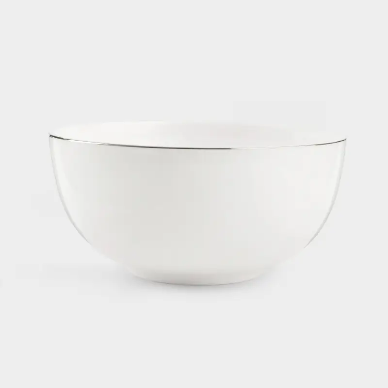 Salad bowl, 18x9 cm, 1 l, porcelain F, white, Ideal silver ,image-0