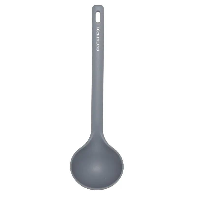 Ladle, 30 cm, silicone, grey, Grey steel ,image-0