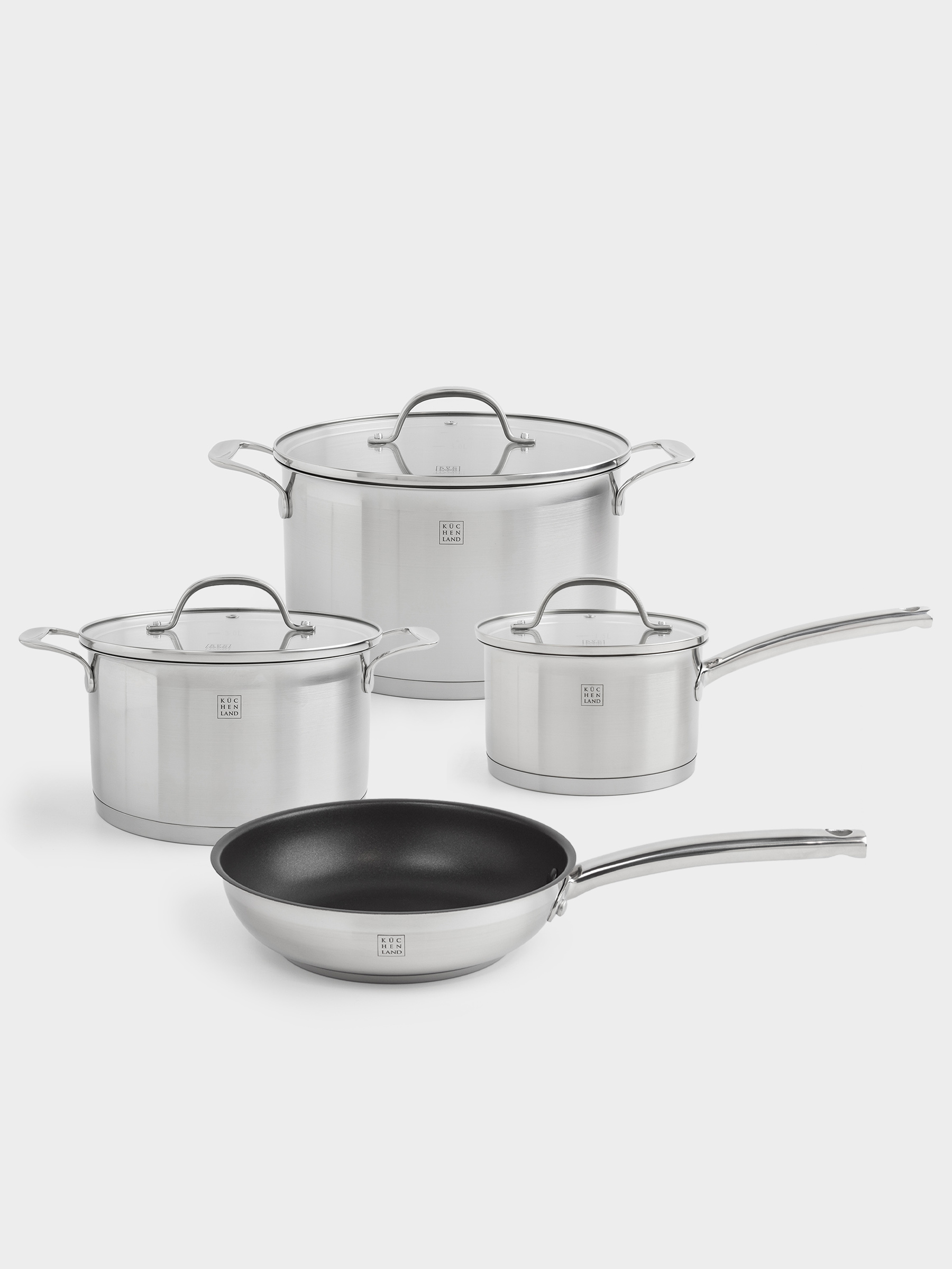 Tableware set, 4 pr, steel, Silver Stone, image-0