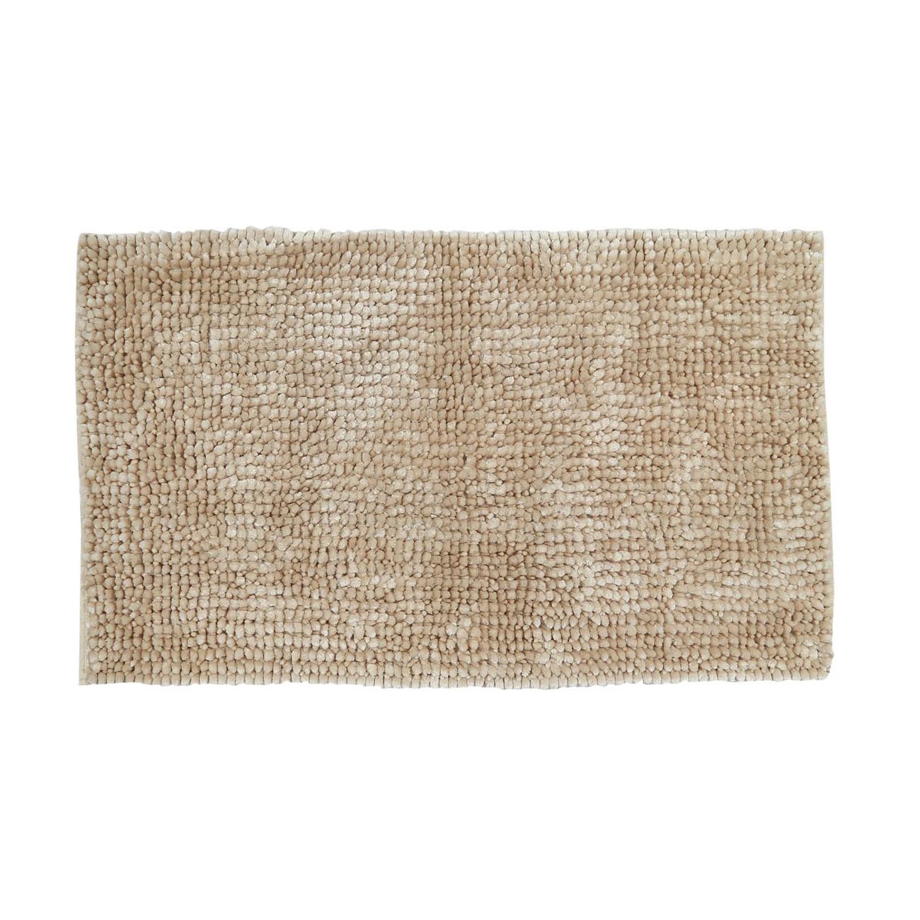 Mat, 50x80 cm, anti-slip, polyester, beige, Fluff, image-0