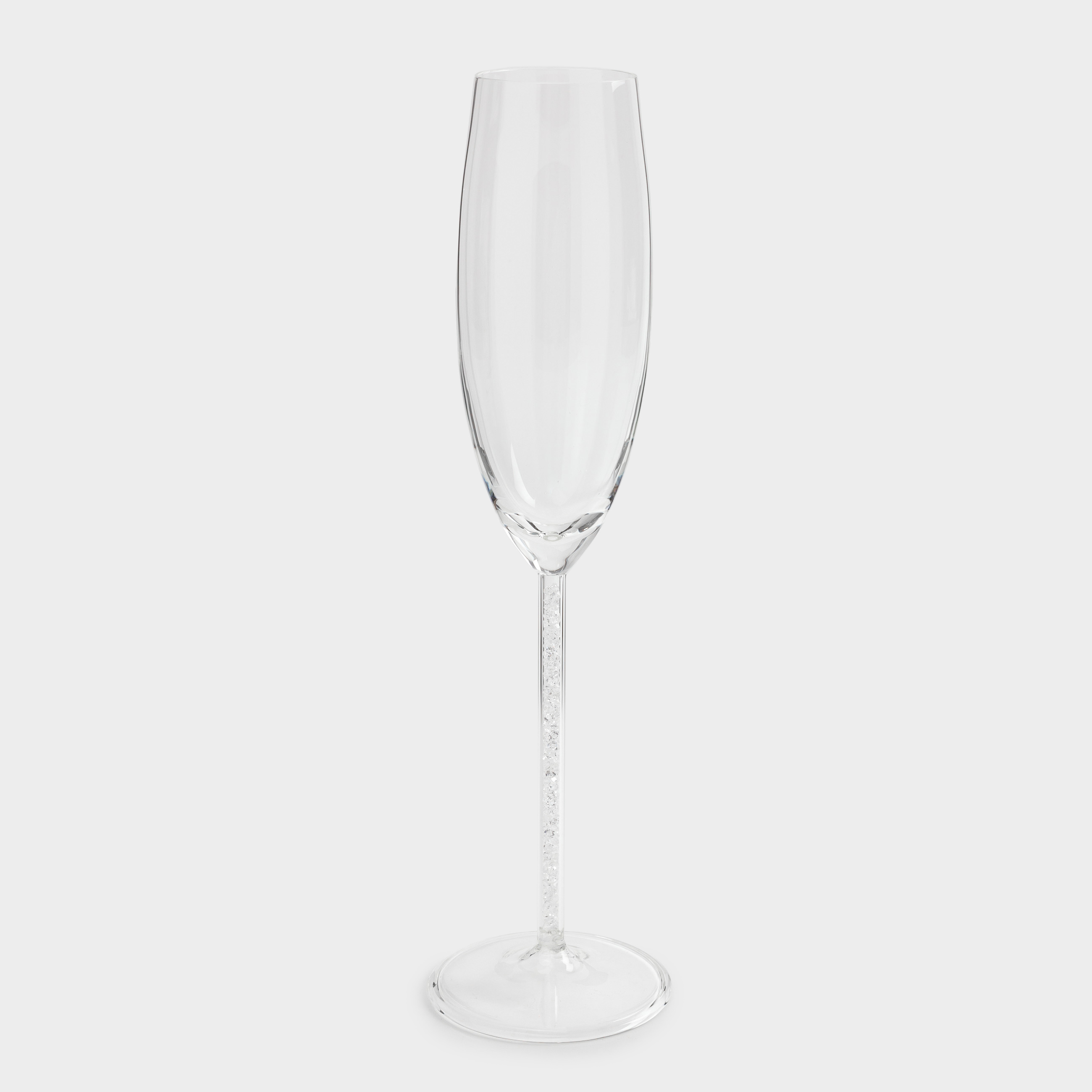 Champagne glass, 180 ml, 2 pcs, glass / rhinestones, Crystal