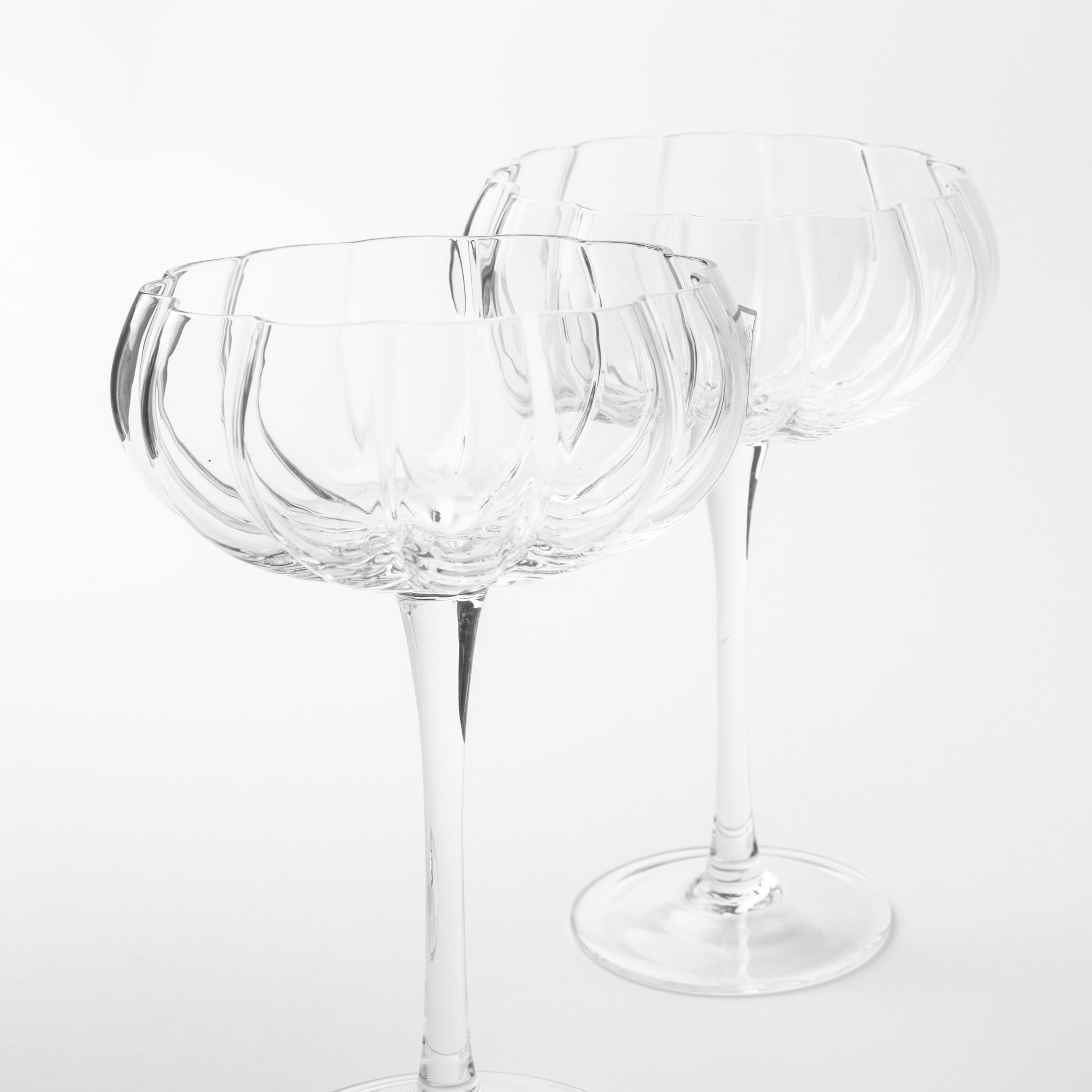 Champagne creamer glass, 310 ml, 2 pcs, glass, Blossom, image-2