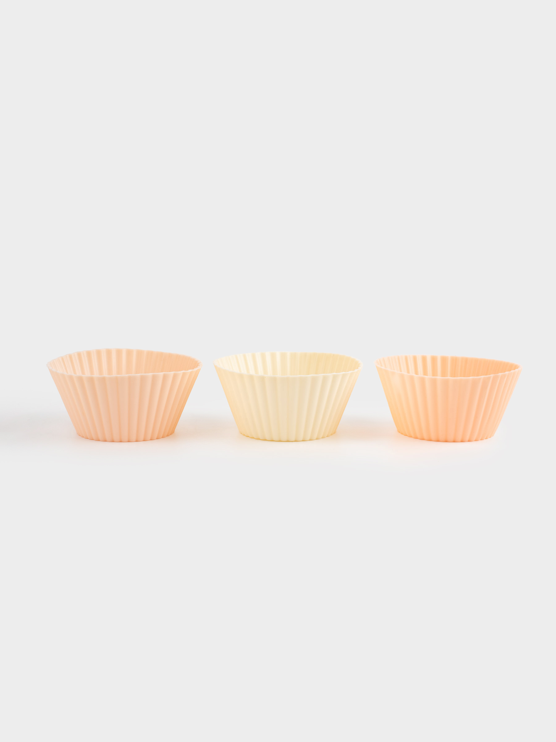 Cupcake baking dish, 7x3 cm, 6 pcs, silicone, beige, Bakery, image-1