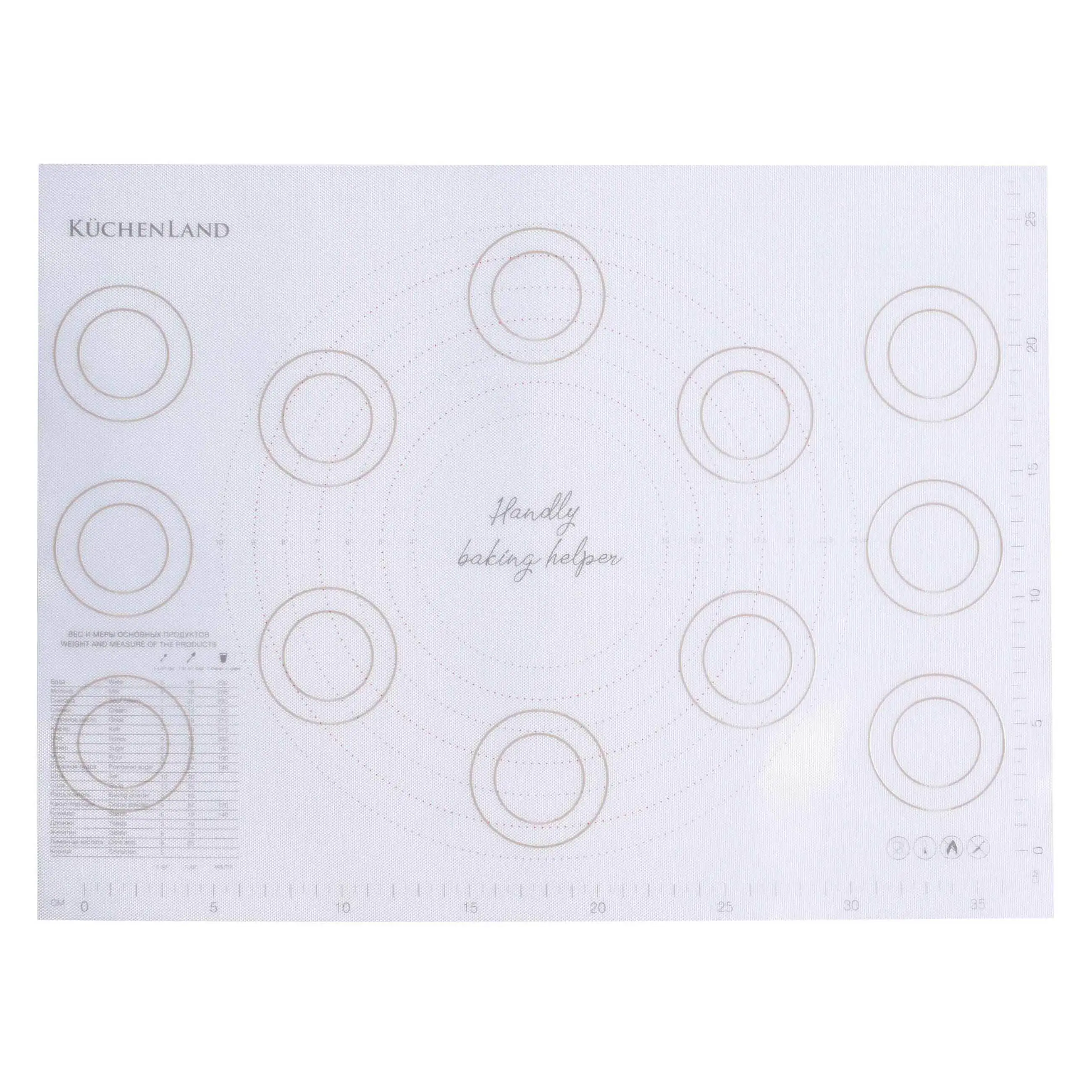 Baking mat, 30x40 cm, silicone, grey, Bakery, image-0