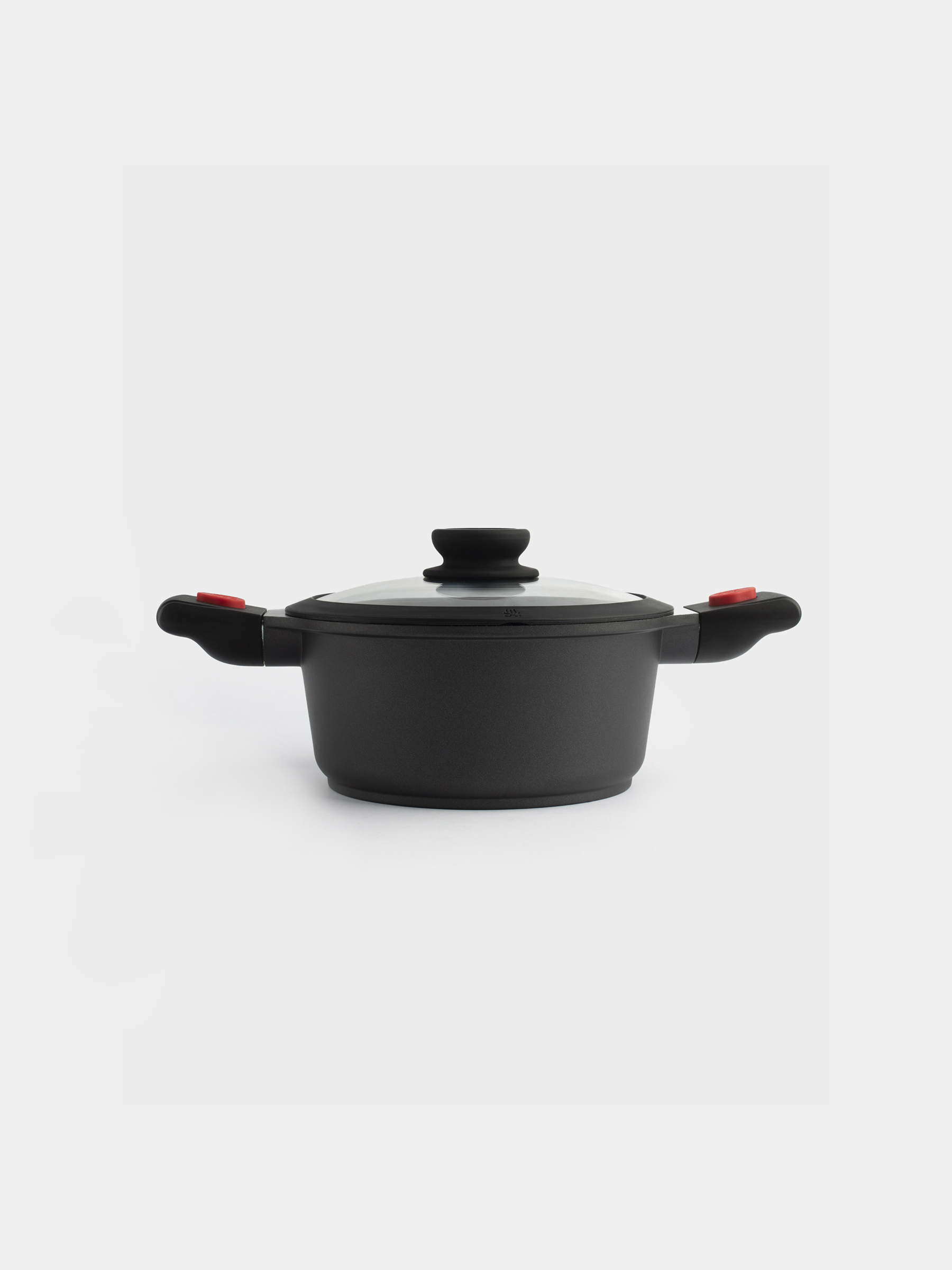 Pot, 20 cm, 2.5 l, with lid, removable handles, coated, aluminum, Solution Red 2, image-1