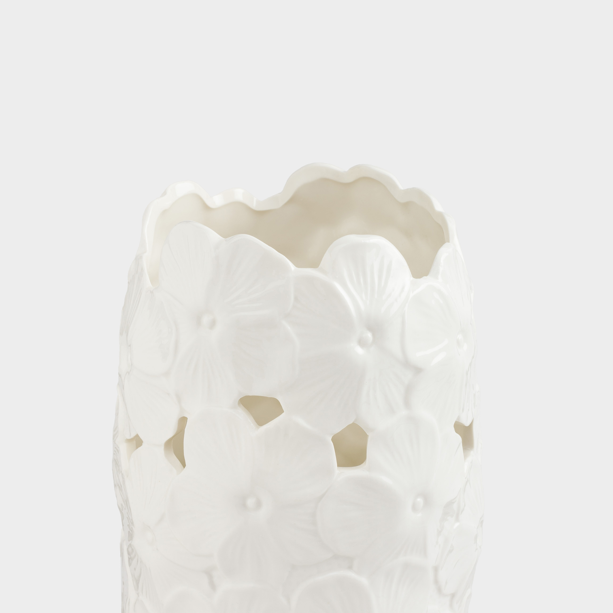 Flower vase, 29 cm, porcelain P, white, Flowers, Flora, image-1