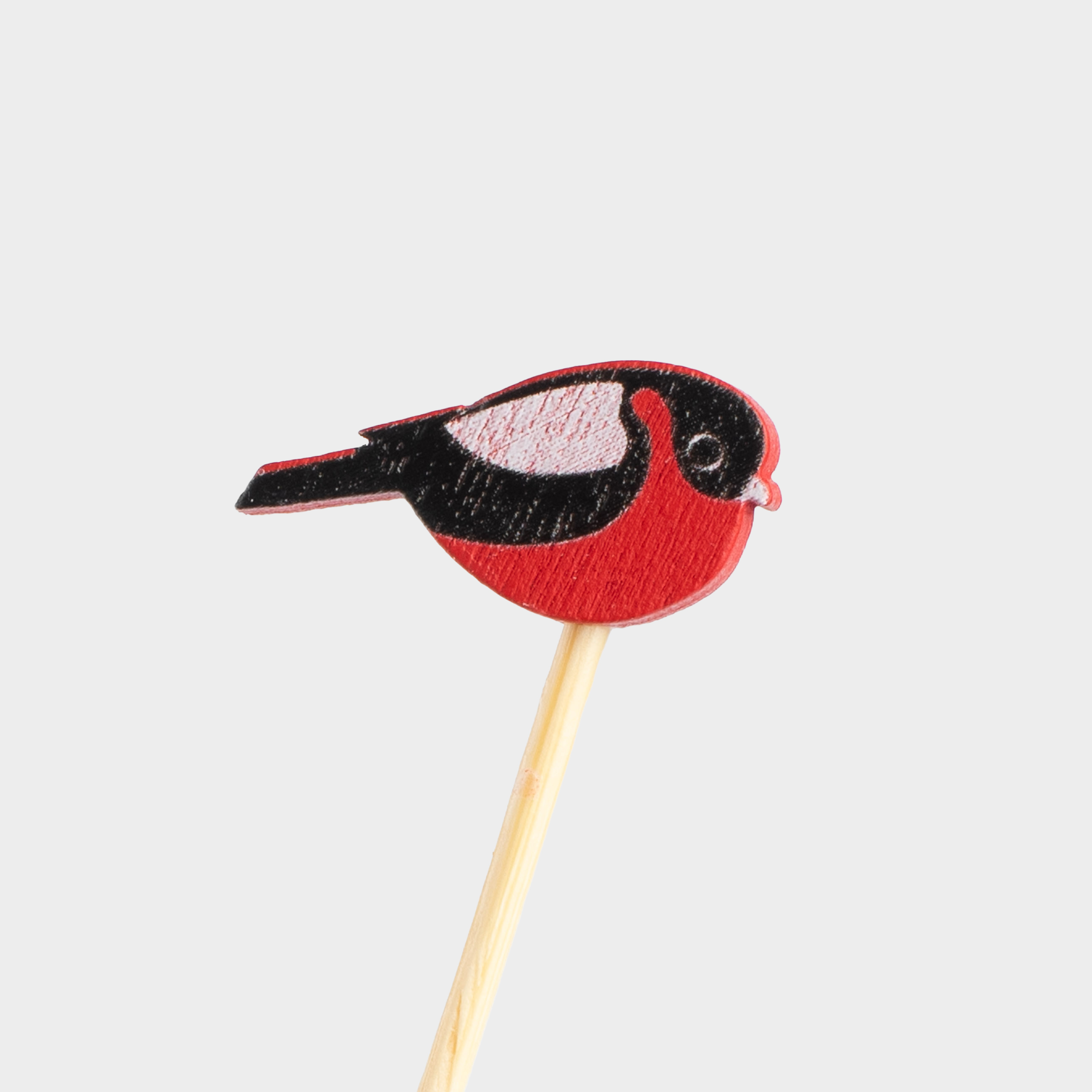 Canape skewers, 9 cm, 20 pcs, bamboo, red and black, Bullfinch, Elegant details, image-2
