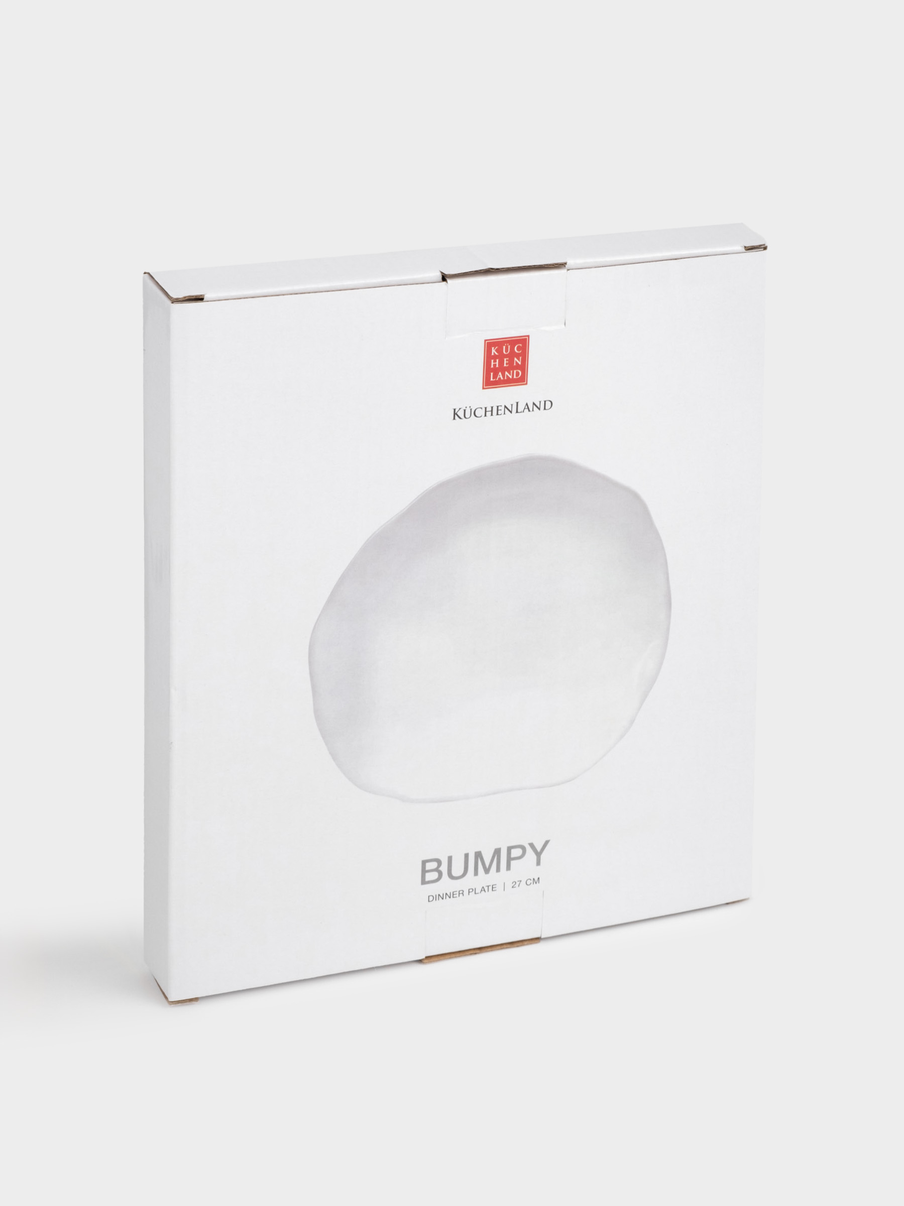 Dinner plate, 27 cm, ceramic, white, Uneven edge, Bumpy, image-4