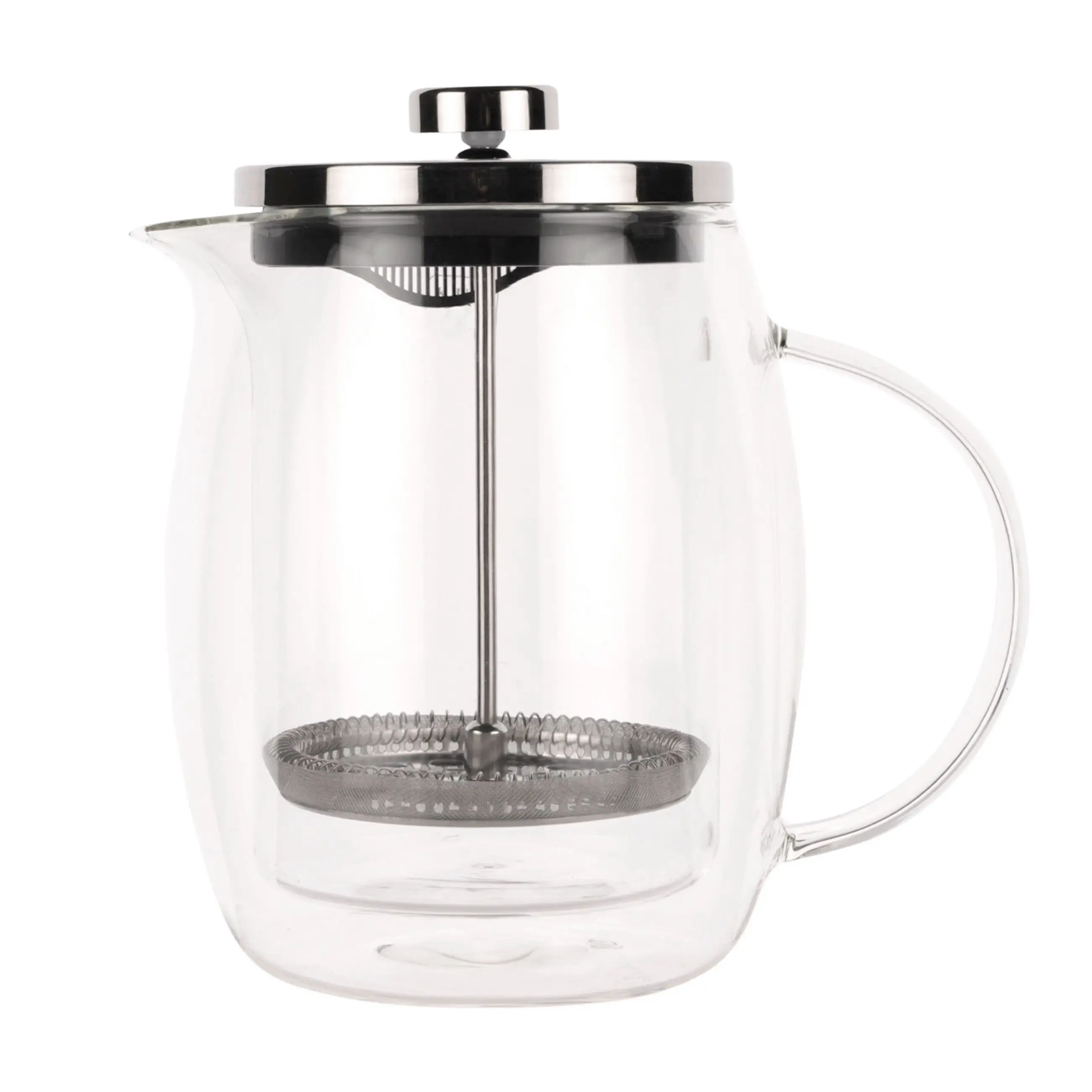 French press, 800 ml, glass B/ steel, round, Air, image-0