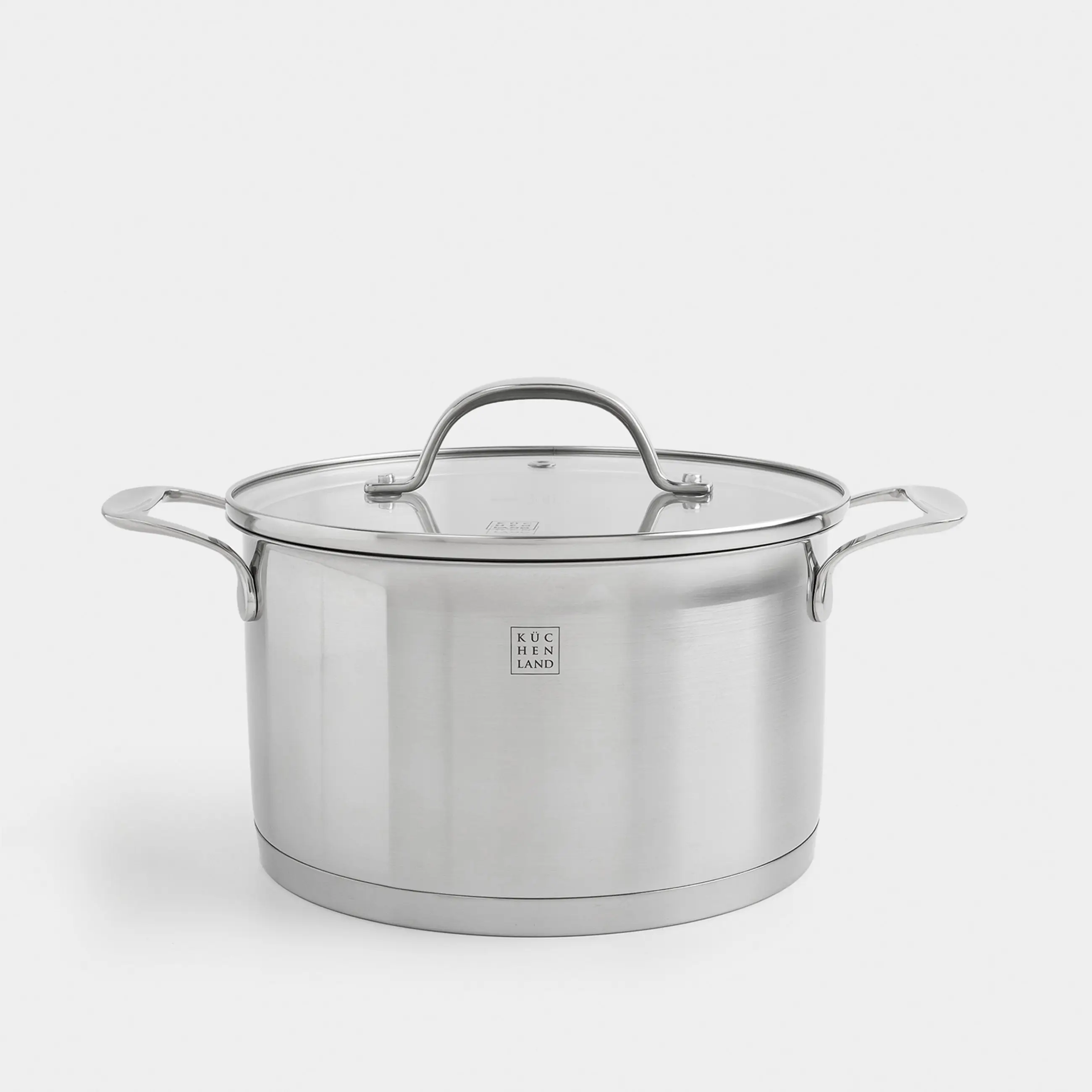 Pot, 20 cm, 3.5 l, with lid, Silver Stone