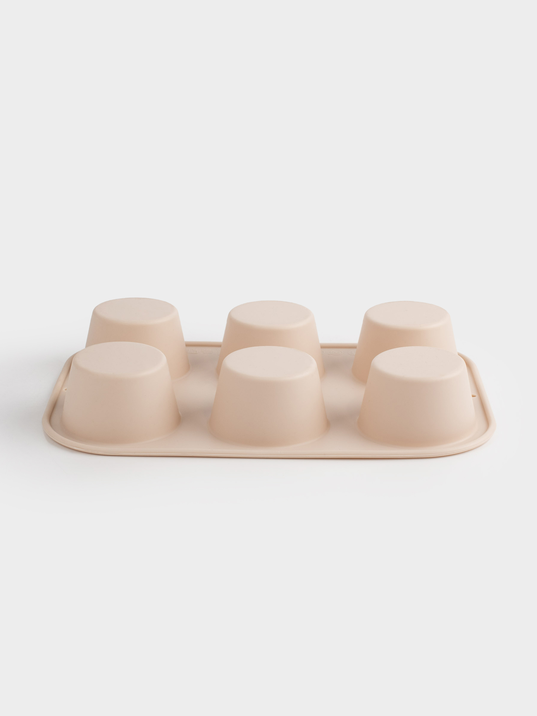 Cupcake baking dish, 24x16 cm, 6 compartments, silicone, Beige, Bakery, image-6