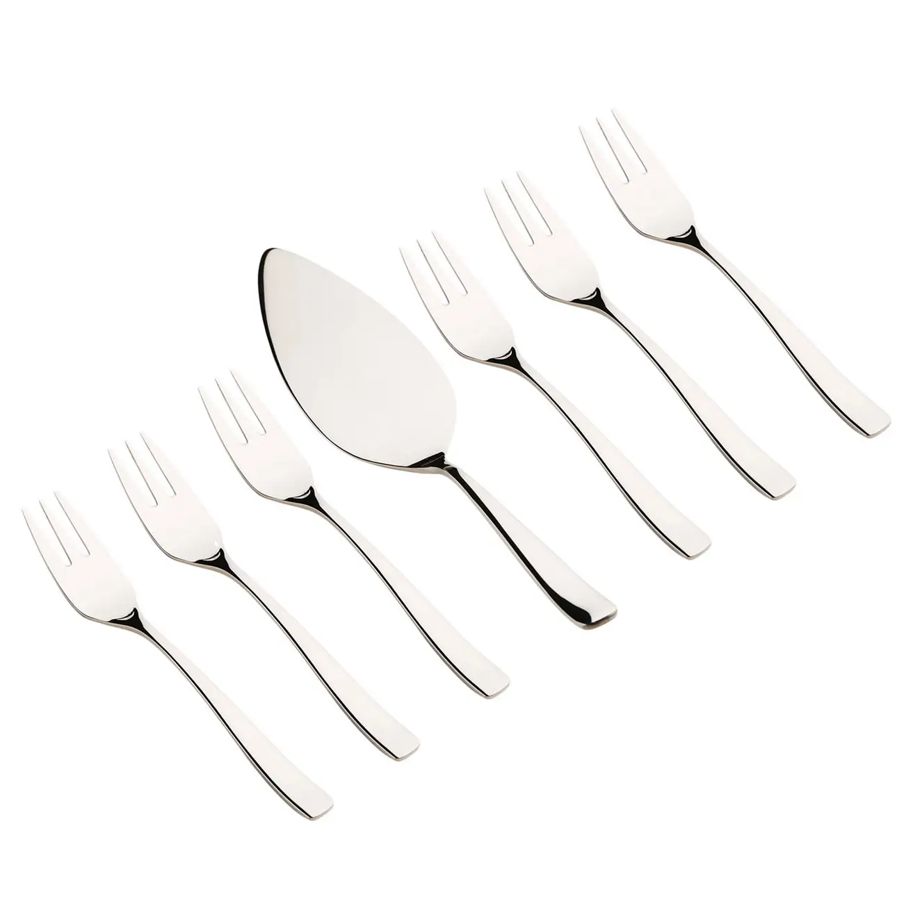 Dessert cutlery, 6 pers, 7 pr, steel, Berne, image-0