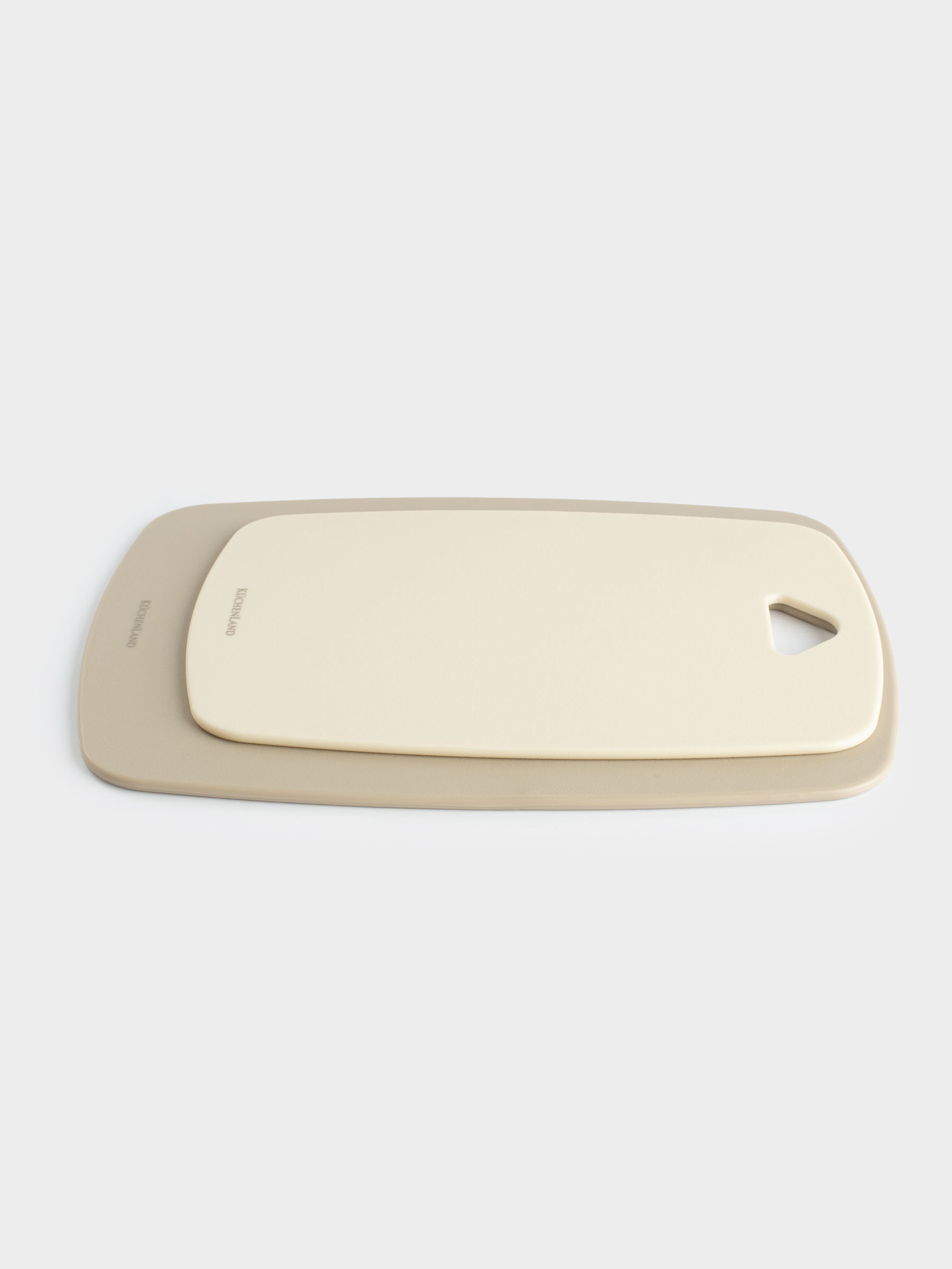 Cutting board, 30/35 cm, 2 pcs, plastic, milk/gray-brown, Soft kitchen, image-4