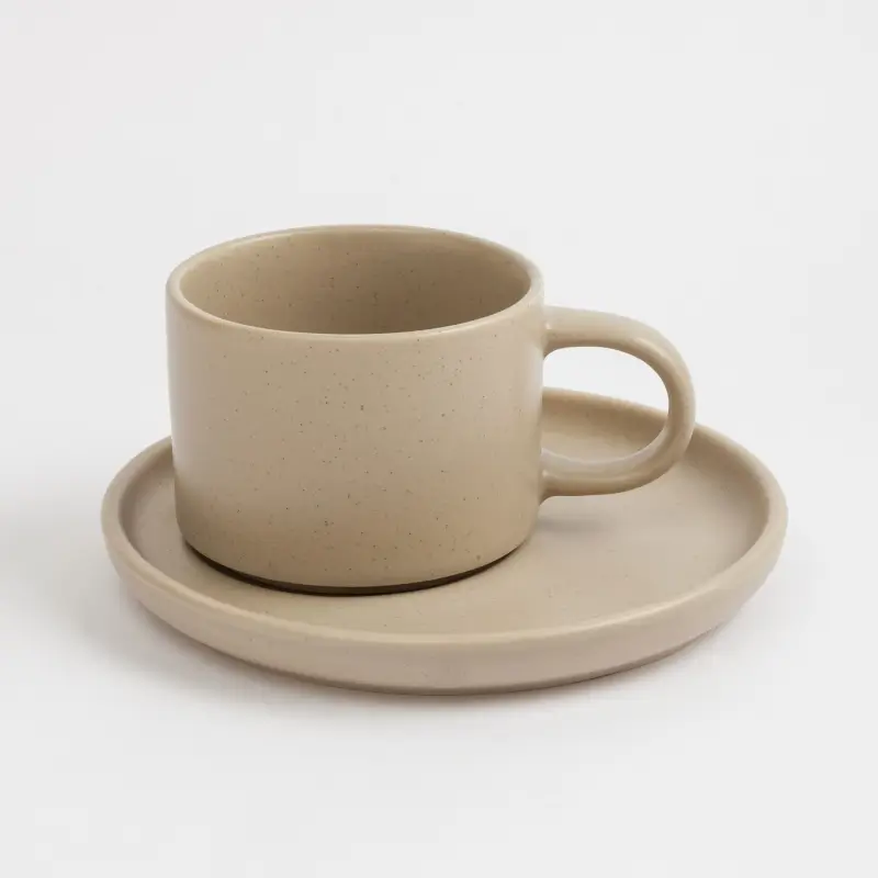Tea pair, 1 persons, 2 items, 250 ml, porcelain N, beige, Latio ,image-0