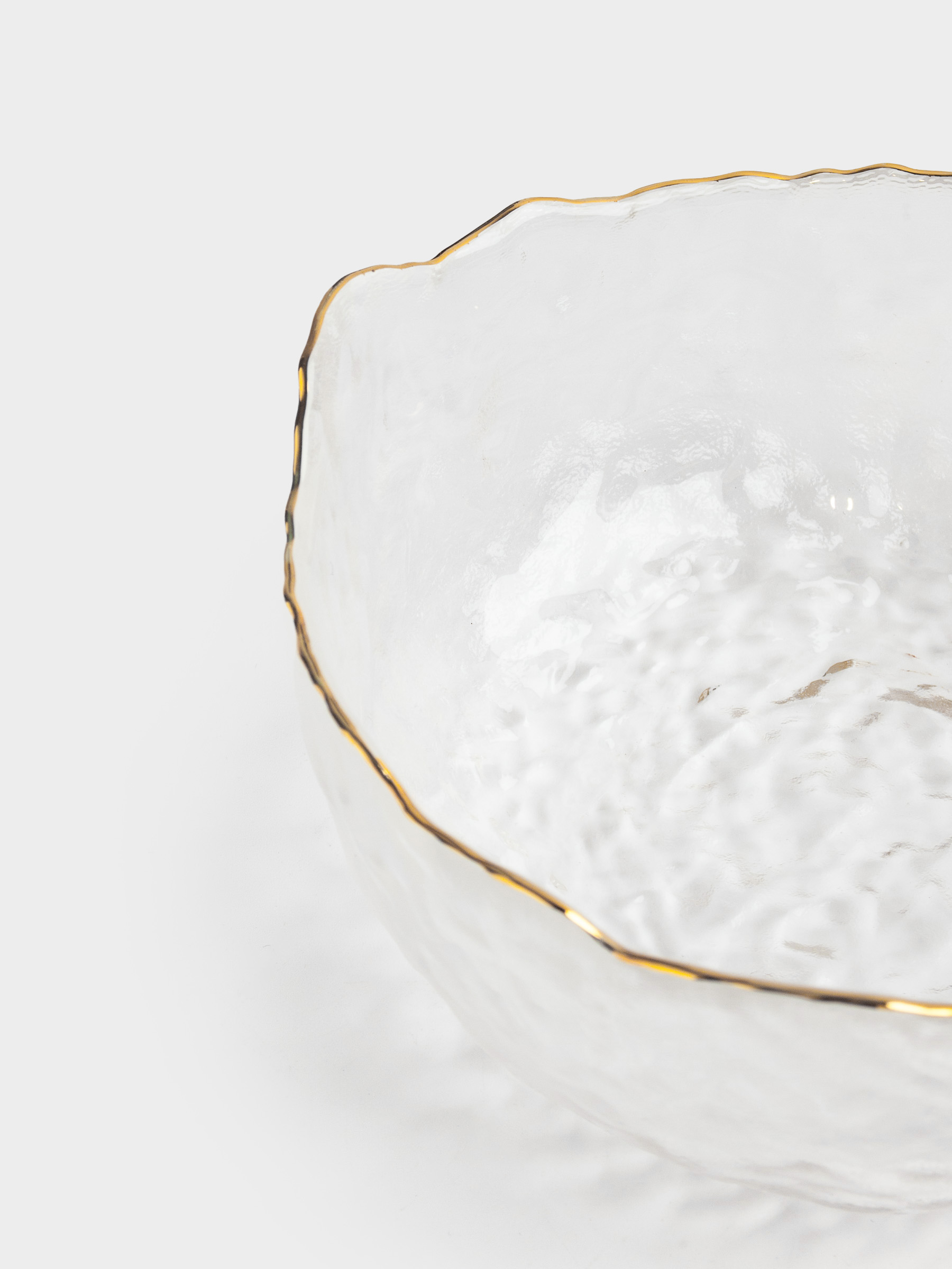 Bowl, 13x6 cm, glass, with golden edging, Nautilus gold, image-5