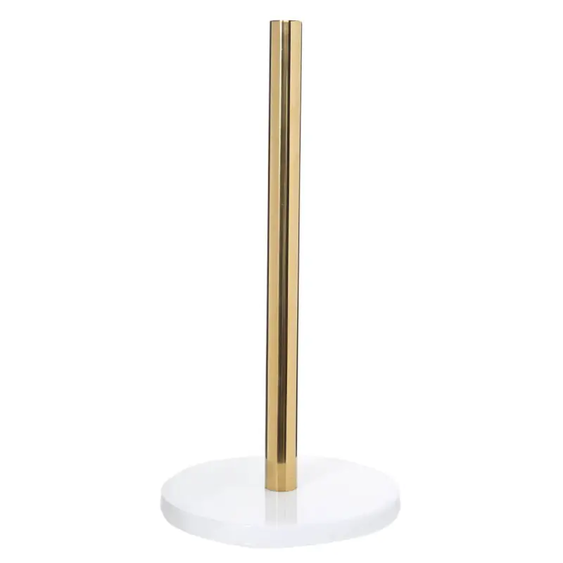 Paper towel holder, 32 cm, steel / marble, Golden white, Classic Marble