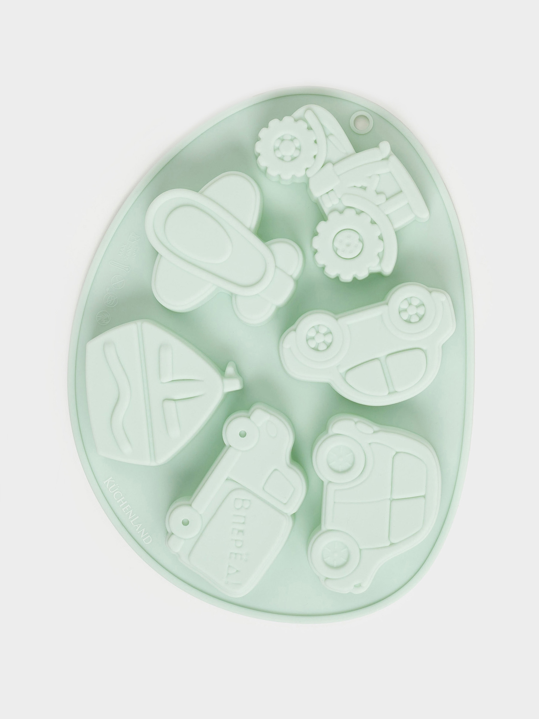 Cupcake baking dish, 15x21 cm, 6 compartments, silicone, beige, Types of transport, Bakery, image-0