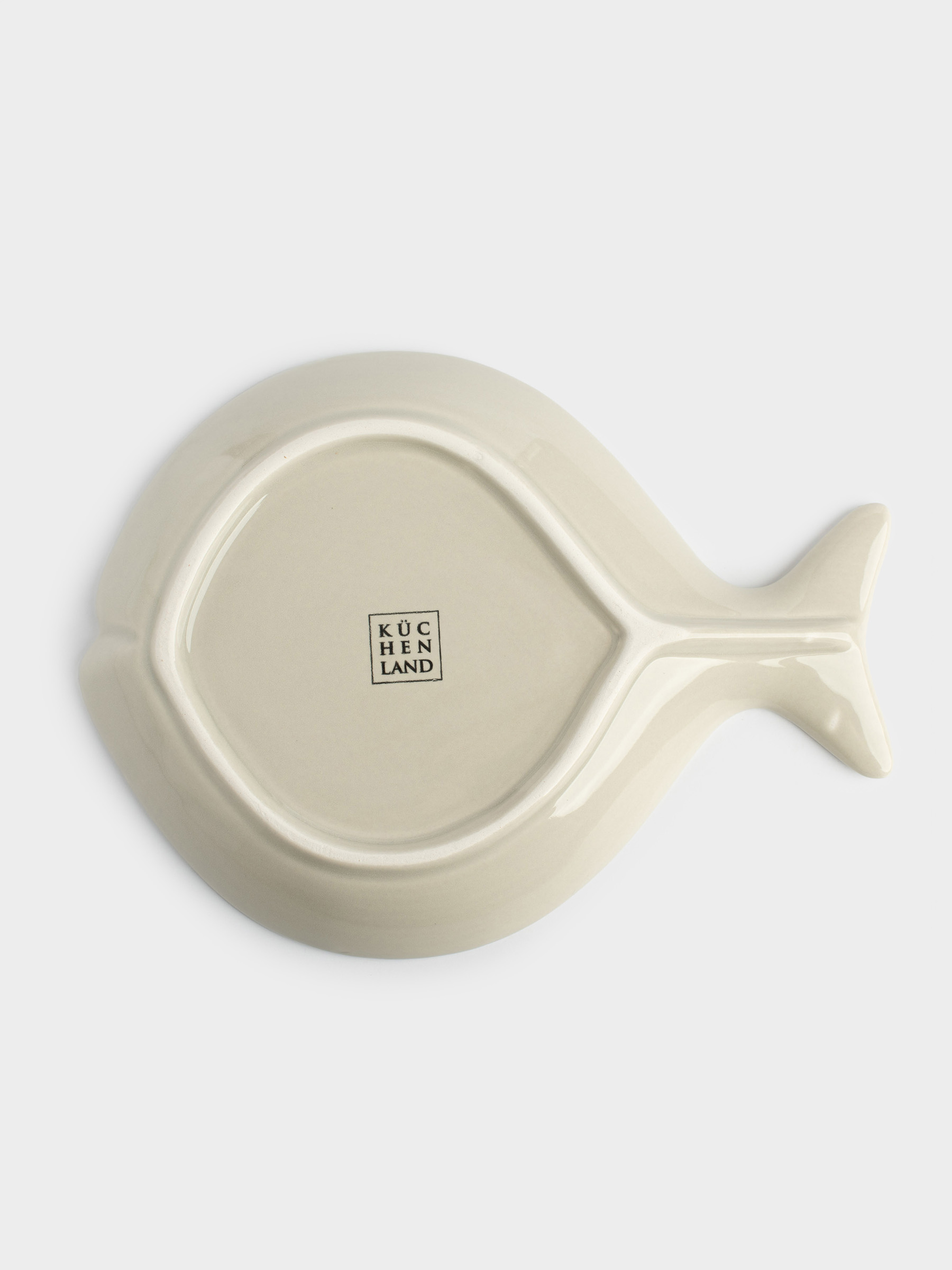 Pet bowl, 18x14 cm, 100 ml, Flat, ceramic, grey, Fish, Whiskers, image-5