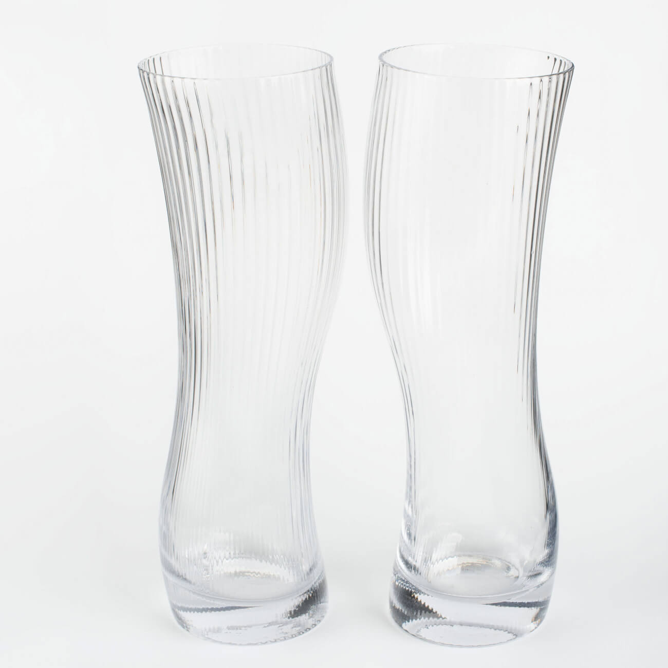 Beer glass, 23 cm, 600 ml, 2 pcs, glass R, Bend, Ribby