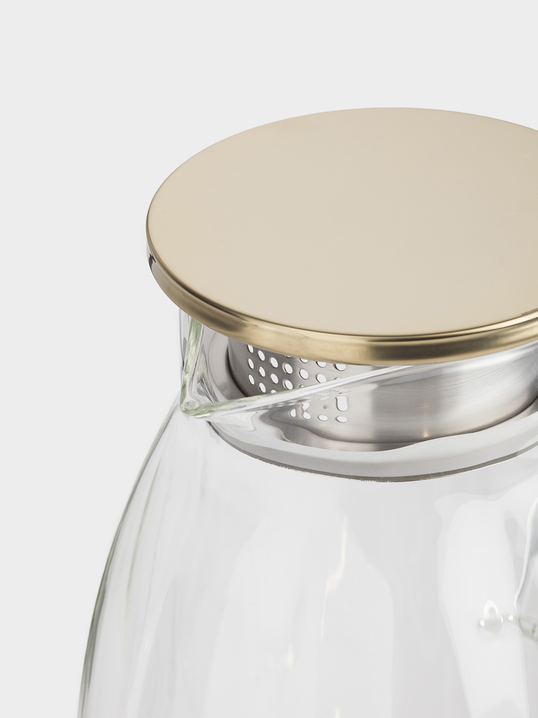 Jug, 2.1 l, with filter cap, glass B / steel, Ledge, image-5