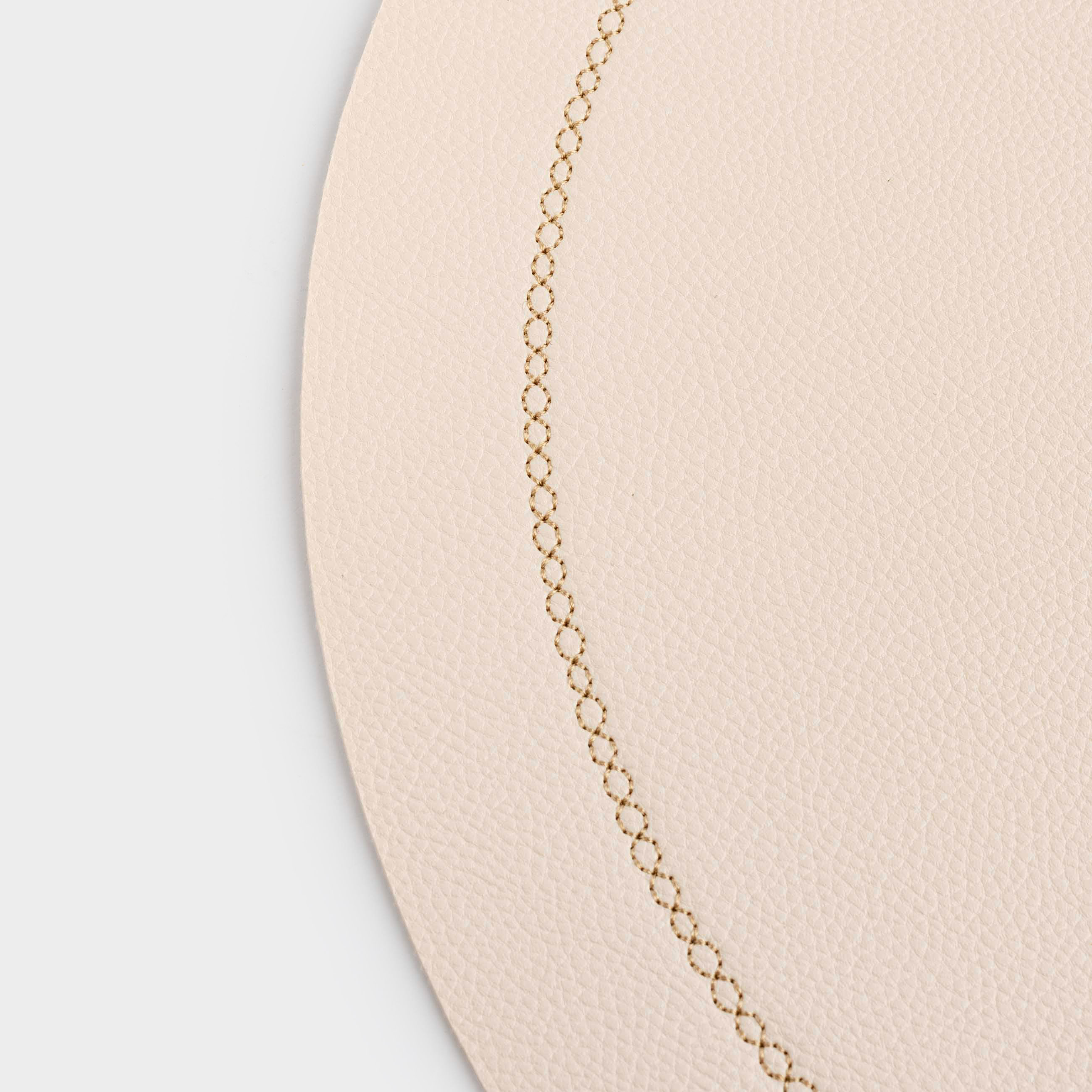 Placemat, 38 cm, PVC, round, beige, Rock