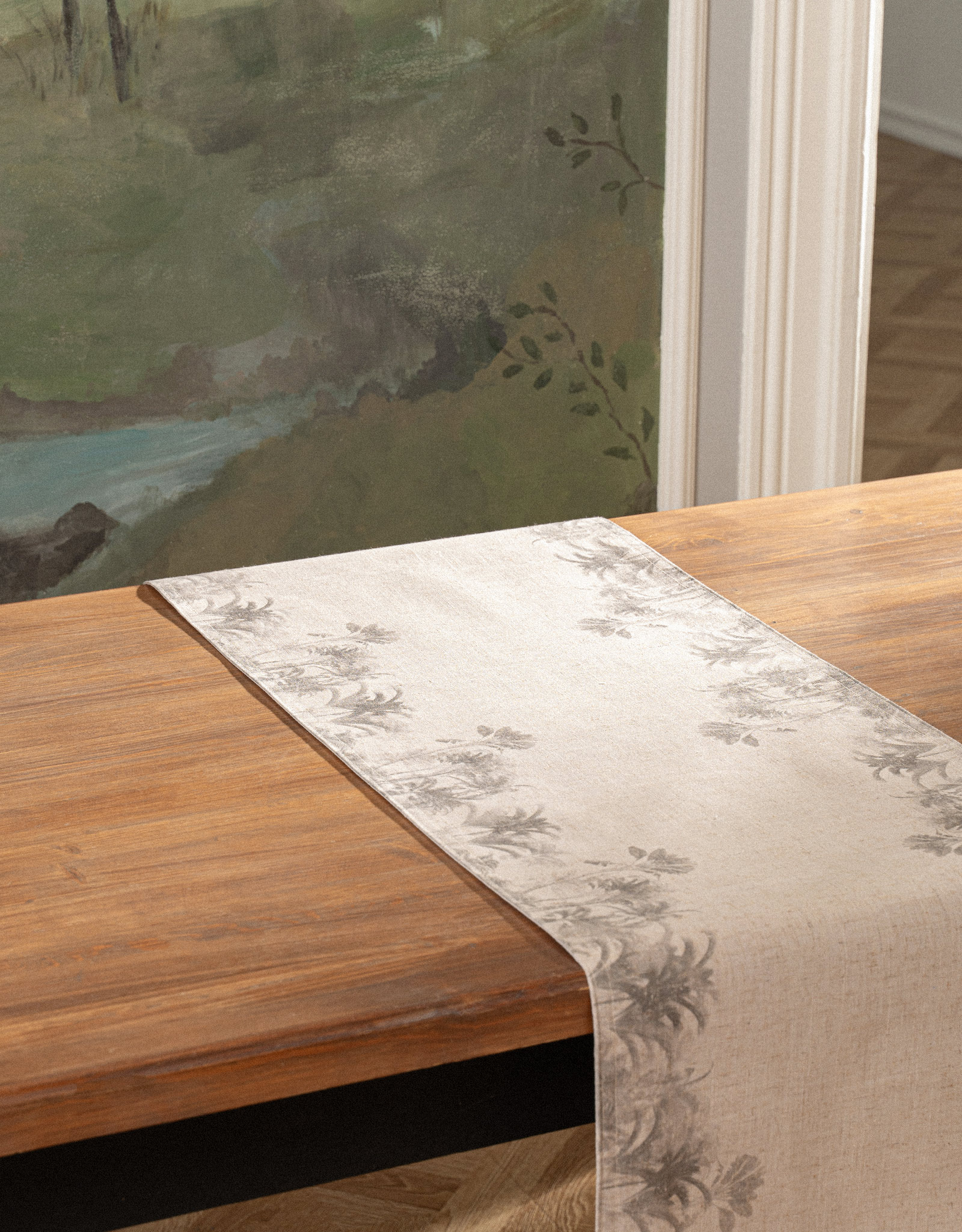 Table runner, 40x160 cm, polyester / linen, sand, Jungle, Tropical wildlife, image-10