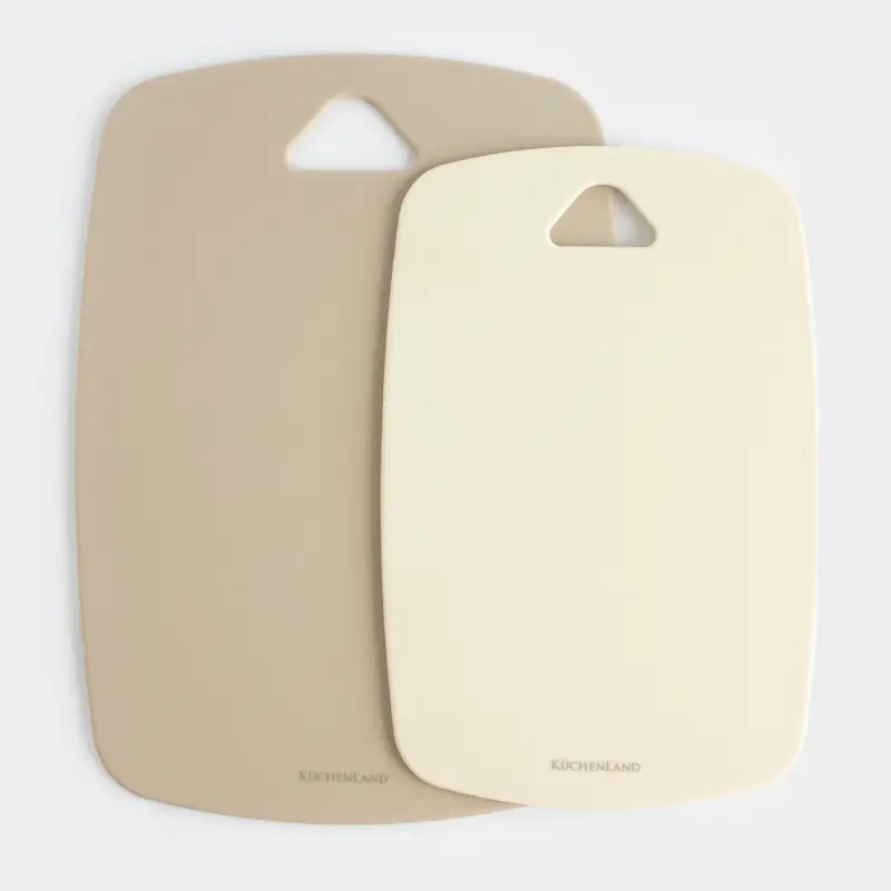 Cutting board, 30/35 cm, 2 pcs, plastic, milk/gray-brown, Soft kitchen ,image-0