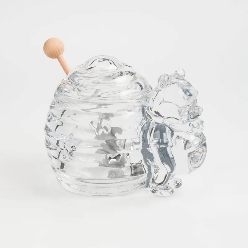 Honey jar, 270 ml, with spoon, glass/tree, Bear, Honey