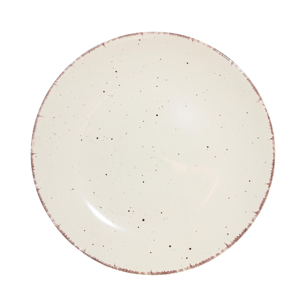 Dining set, 6 pers., 18 pr., ceramic, beige, speckled, Speckled