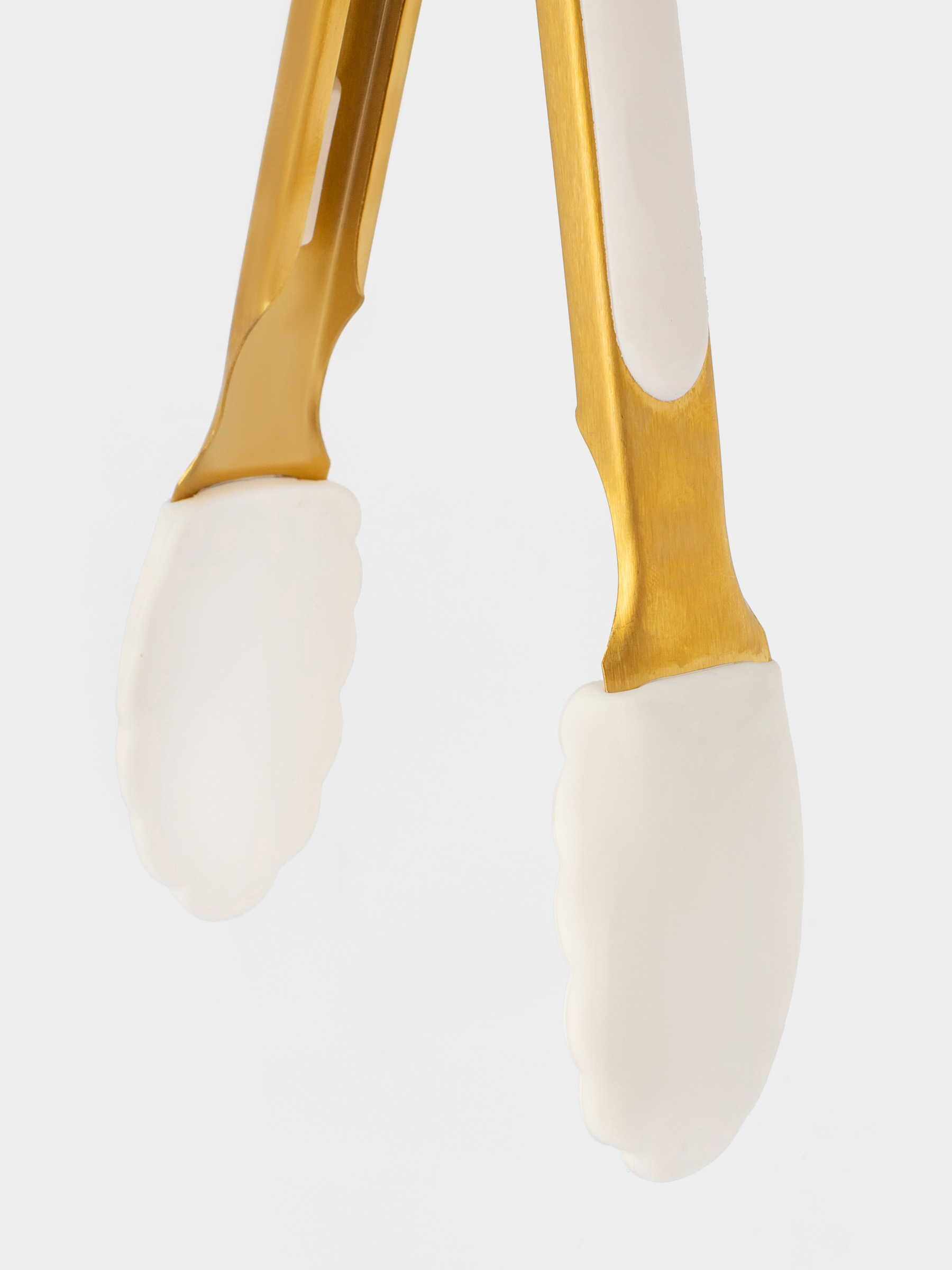 Kitchen tongs, 27 cm, steel / silicone, golden milky, Bello gold, image-4