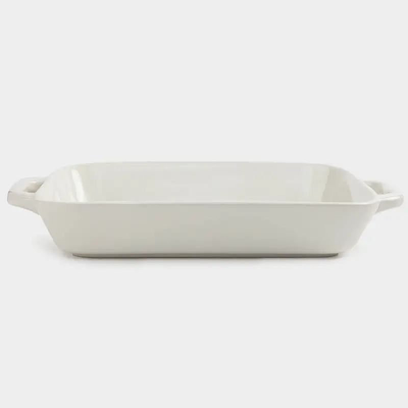 Baking dish, 34x24 cm, ceramic, rectangular, milk, Cakes ivory