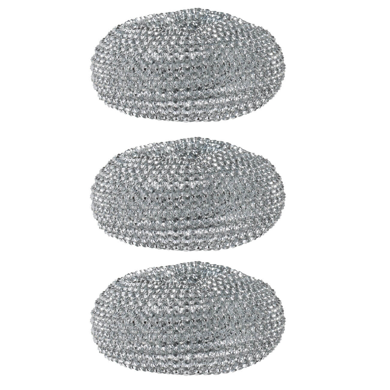Cleaning sponge, 8 cm, 3 pcs, plastic, Silver, Clean