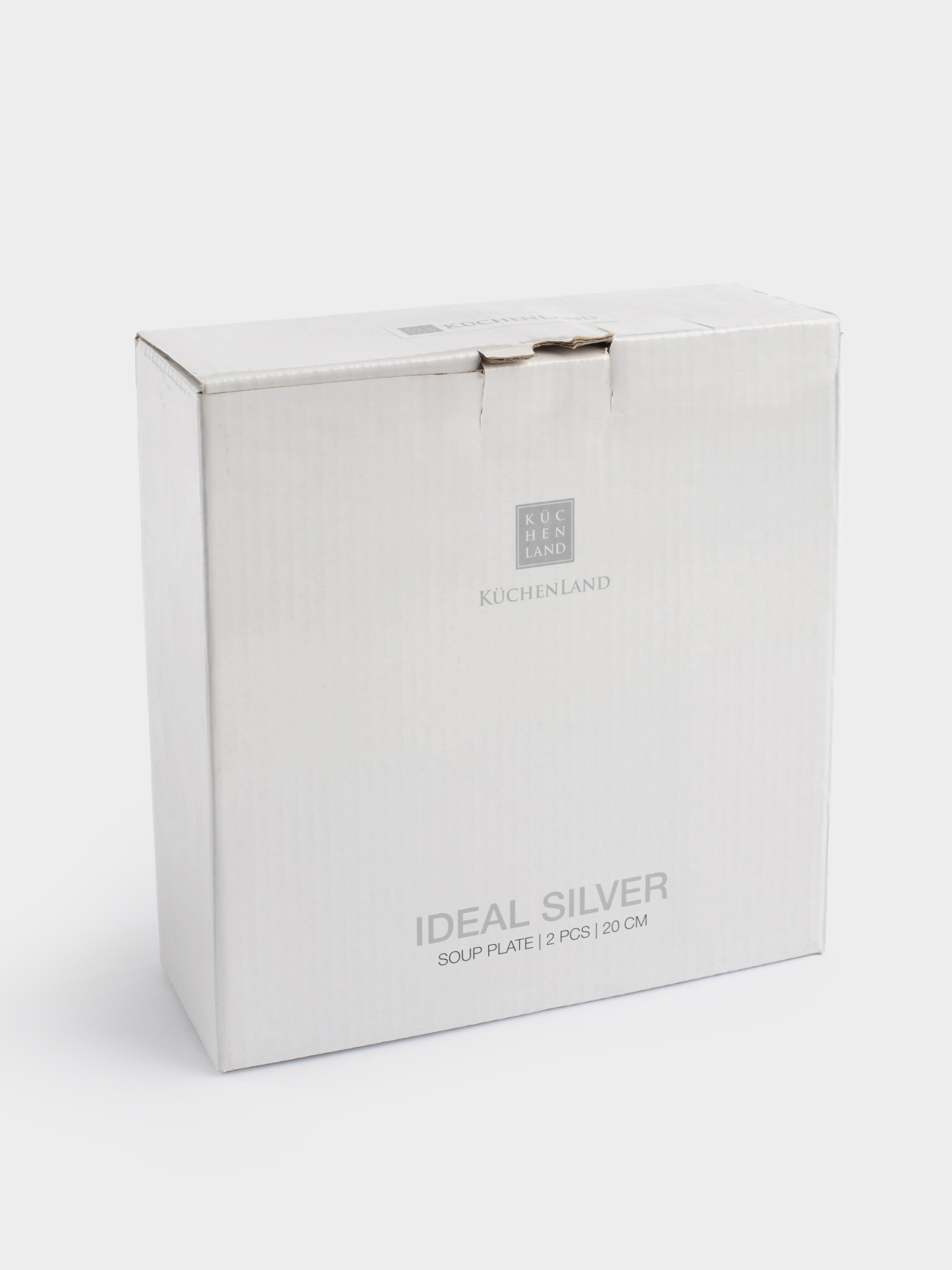Soup plate, 20x4 cm, 2 pieces, porcelain F, white, Ideal silver, image-5